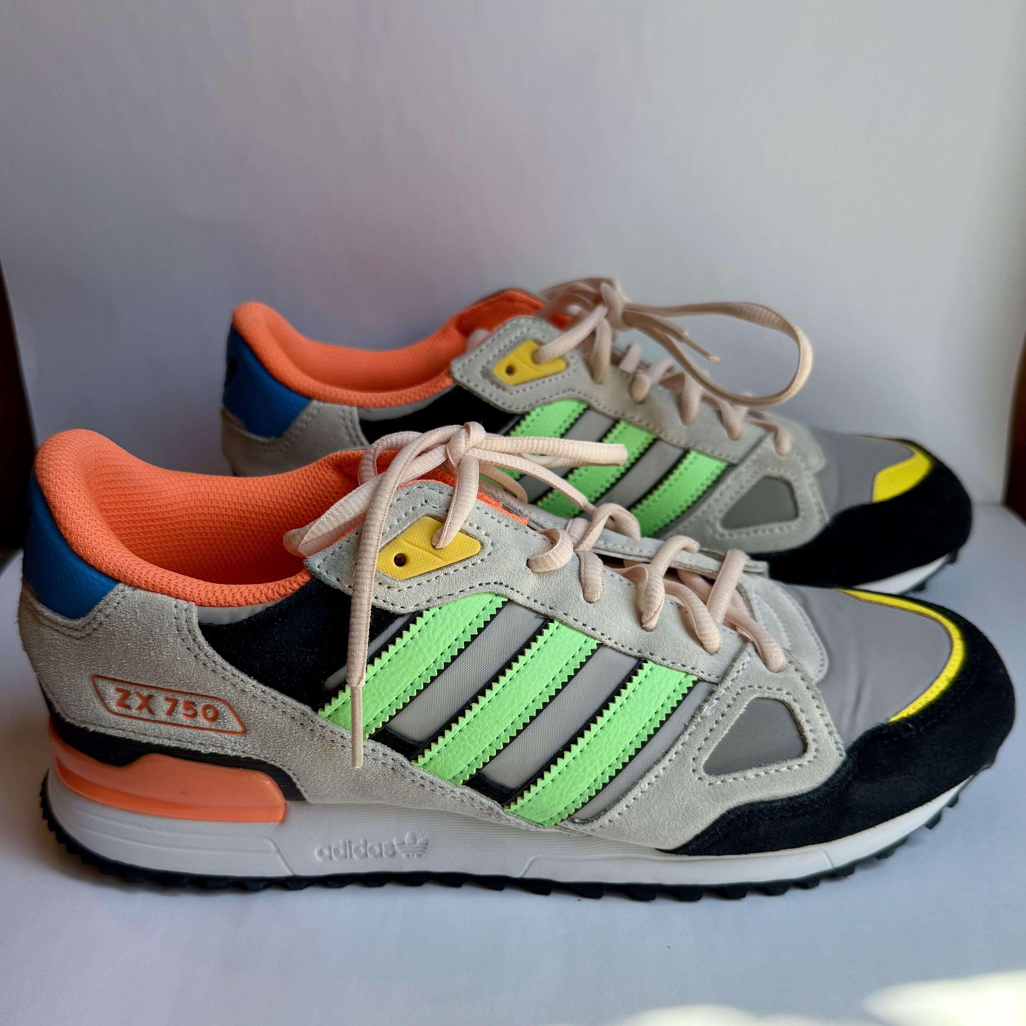 Adidas Adidas Originals ZX 750 'White Beam Green Orange' Size US 10 / EU 43 - 9 Thumbnail