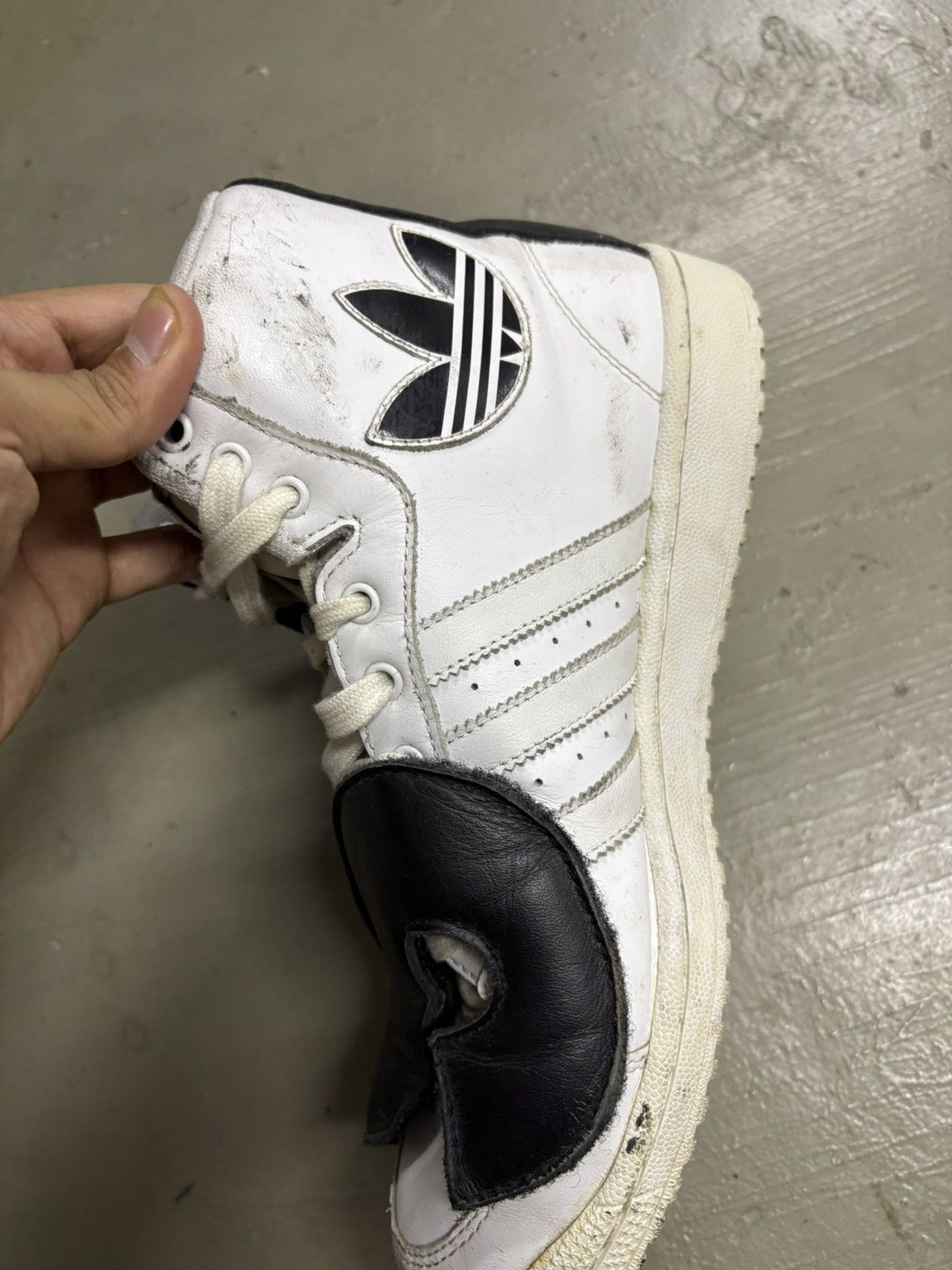 Adidas × Jeremy Scott adidas Originals Jeremy Scott LETTERS LEATHER Black White Size US 8.5 / EU 41-42 - 15 Thumbnail