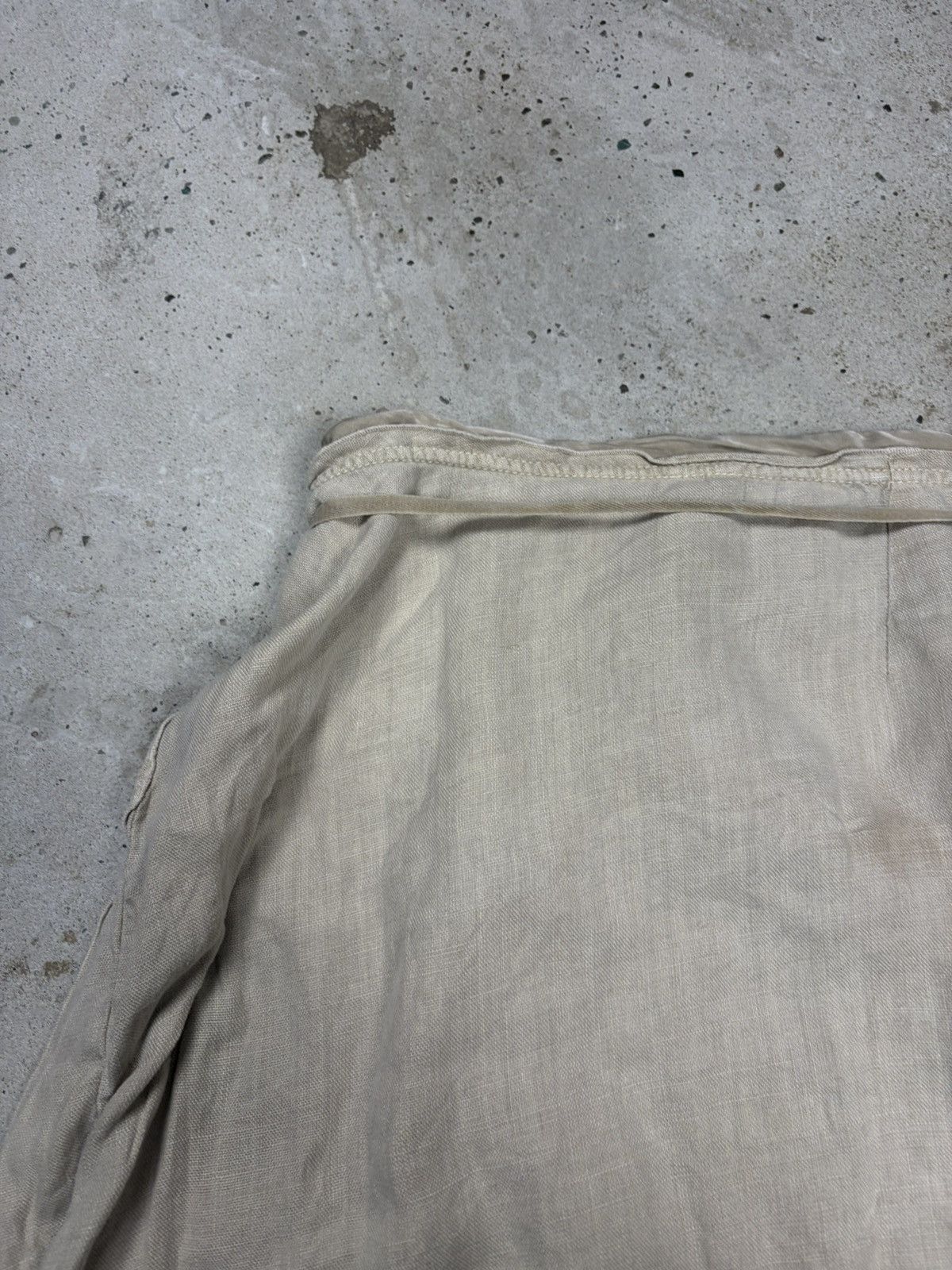 Prada Prada Sport SS 2000 Beige Linen Pleated Skirt Size 32" / US 10 / IT 46 - 13 Thumbnail