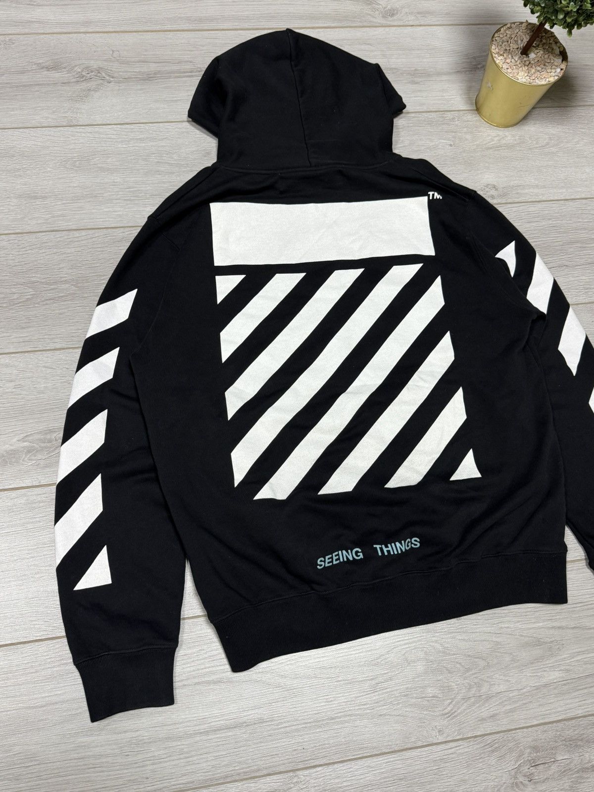 Off-White Off White Caravaggio hoodie oversize arrow tape seeing Size US L / EU 52-54 / 3 - 12 Thumbnail