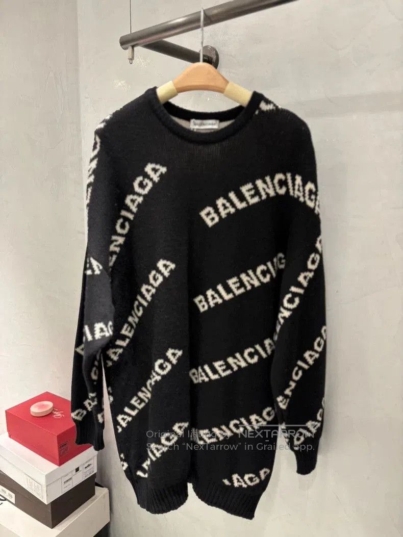 Balenciaga Balenciaga Logo Black Long Sweater. Size US XS / EU 42 / 0 - 1 Thumbnail