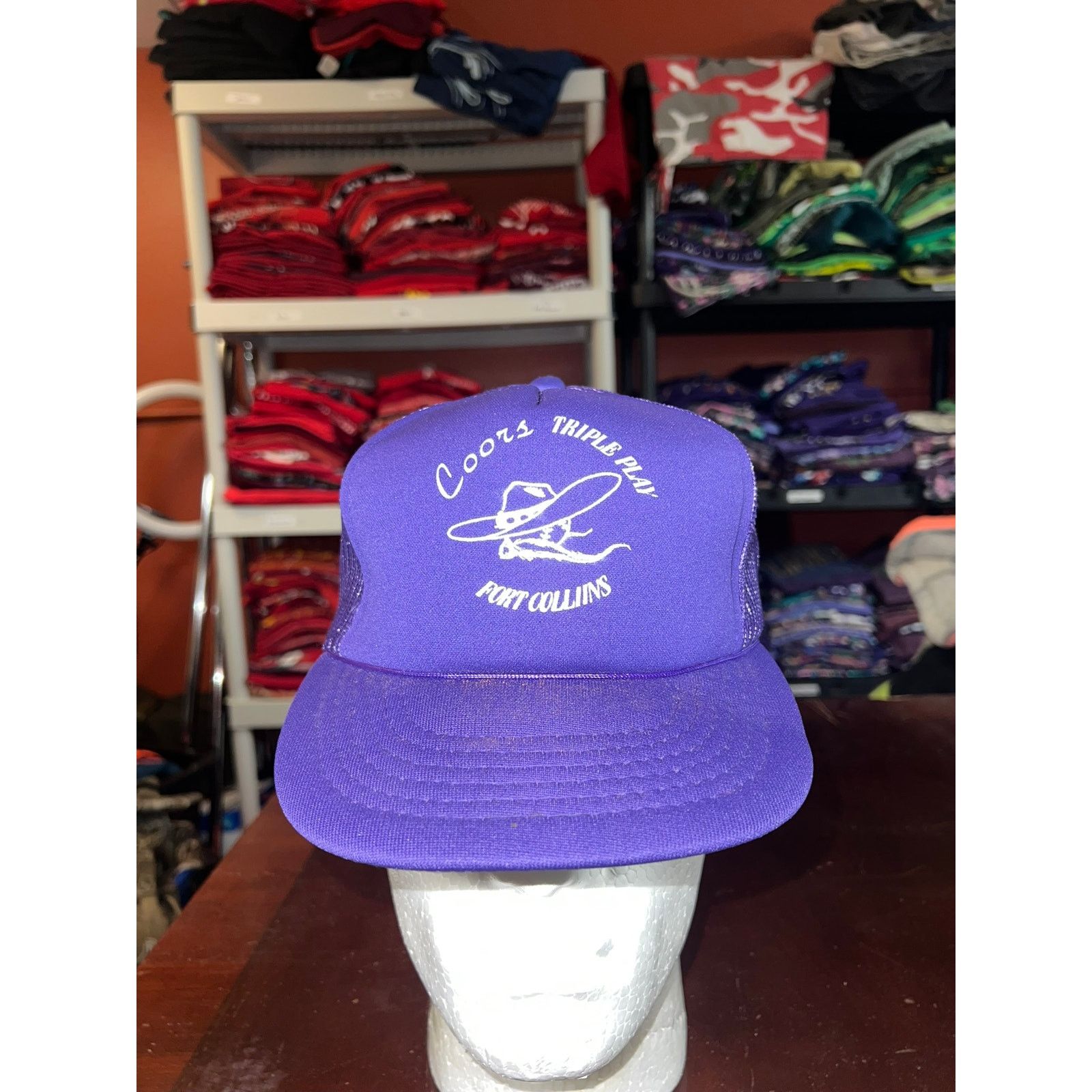 Vintage Vintage Coors Beer Hat Triple Play Baseball Fort Collins VTG Size ONE SIZE - 1 Thumbnail