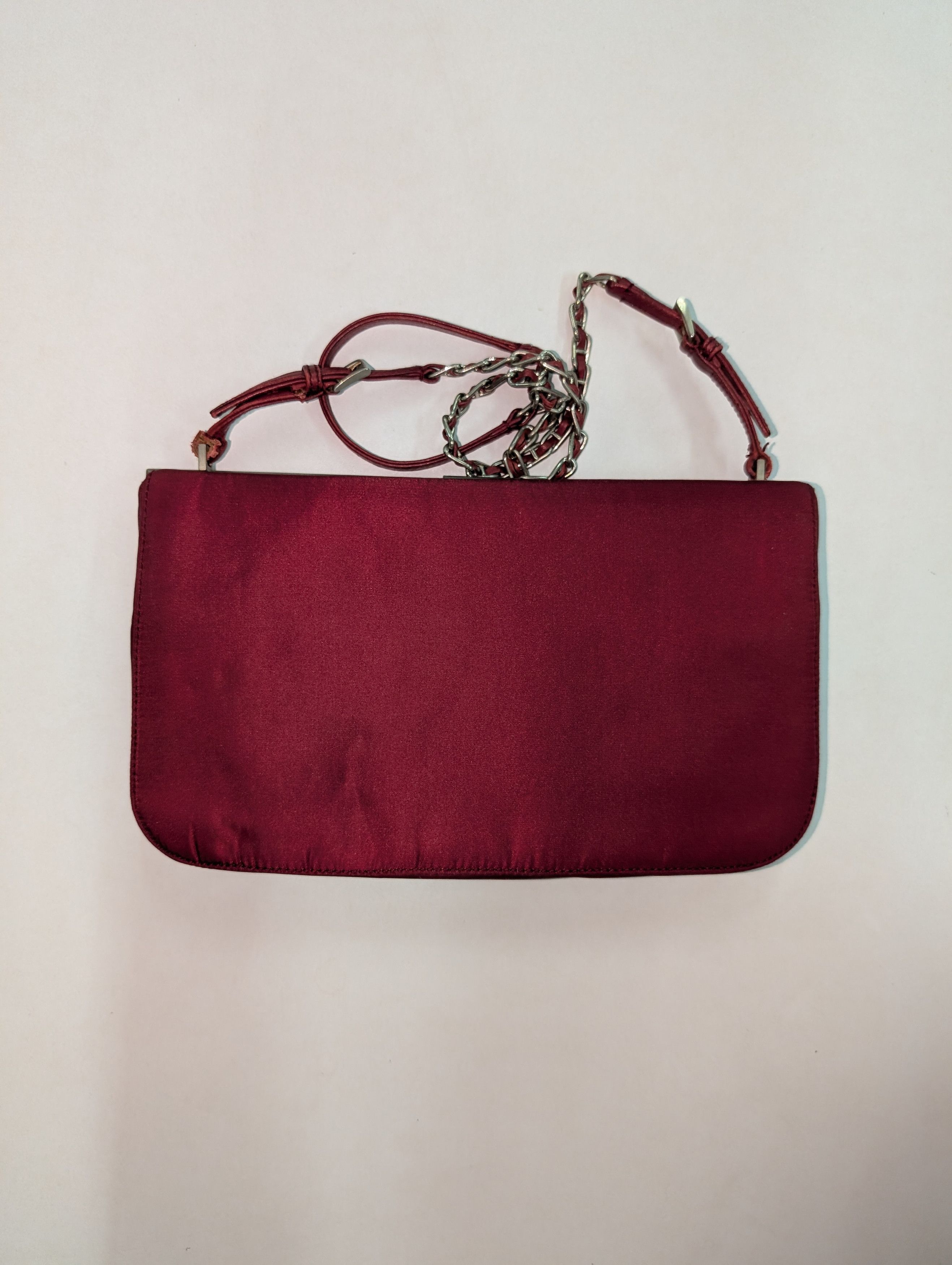 Prada Red Nylon Leather Shoulder Bag Size ONE SIZE - 2 Thumbnail