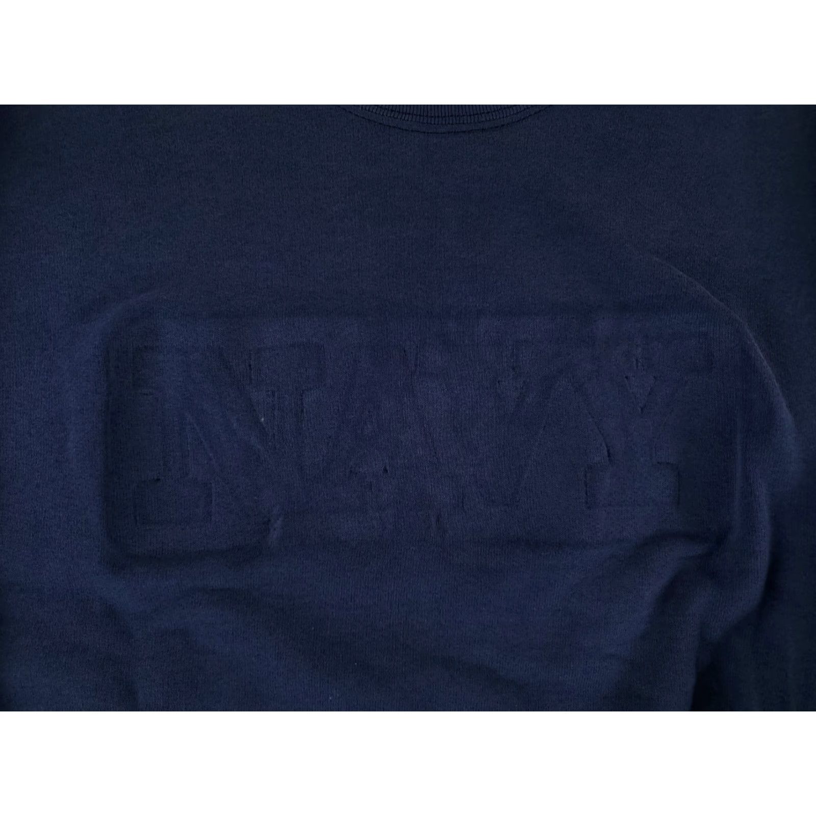 Fruit Of The Loom VINTAGE Fruit of the Loom Sweatshirt Blue Long Sleeve Mens L Embossed 90s US Navy Size US L / EU 52-54 / 3 - 2 Thumbnail