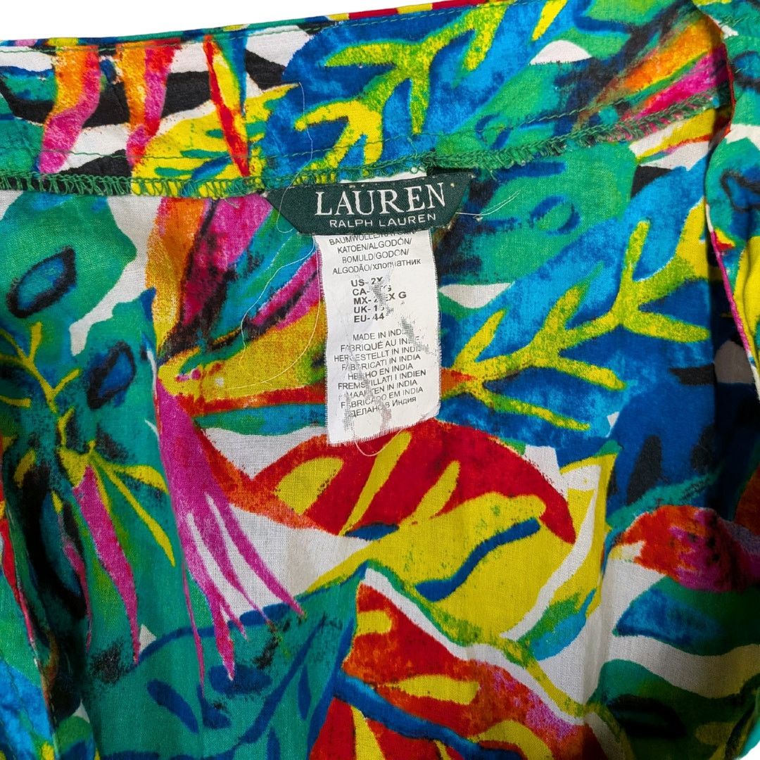Lauren Ralph Lauren Lauren Ralph Lauren Tropical Printed Swimsuit Coverup | 2XL Size XXL / US 16-18 / IT 52-54 - 3 Thumbnail