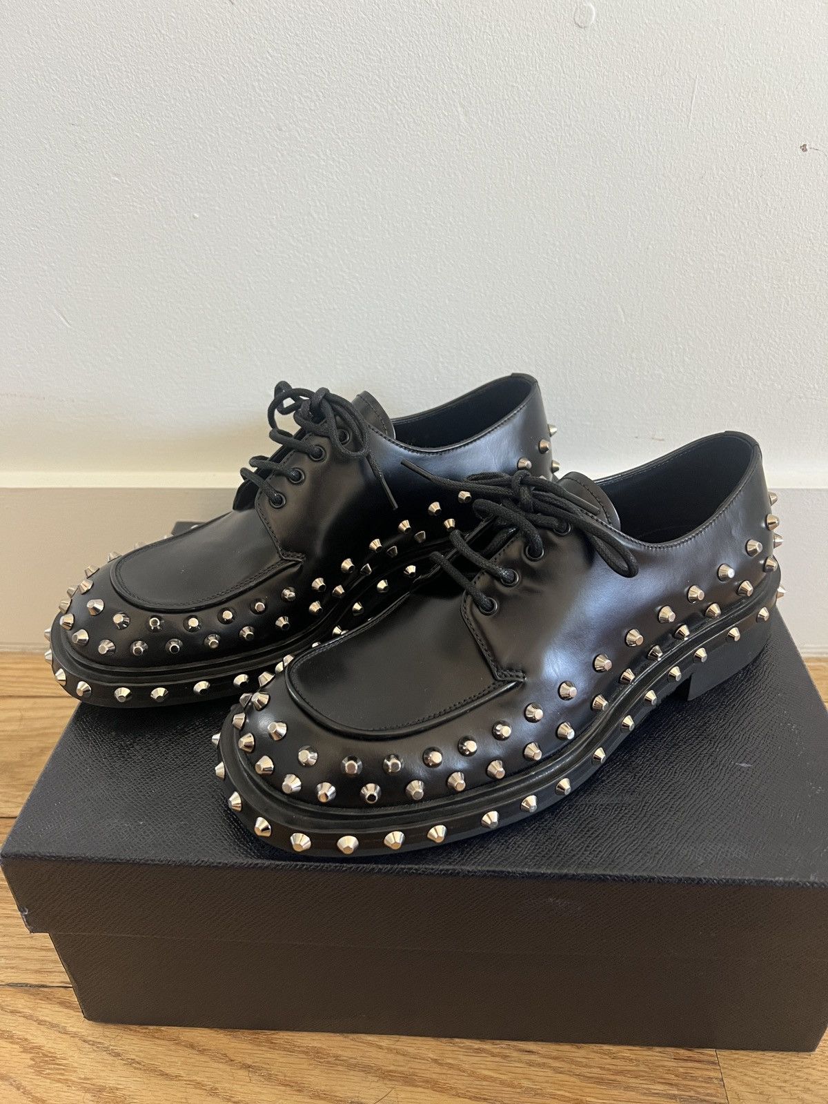 Prada Studded leather shoes Size US 6 / EU 39 - 1 Thumbnail