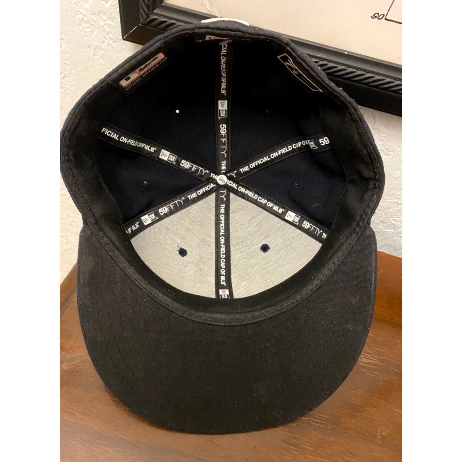 New Era New York Yankees Hat Mens 7 1/8 Black Club Navy Era 59Fifty Size Field Size ONE SIZE - 3 Thumbnail