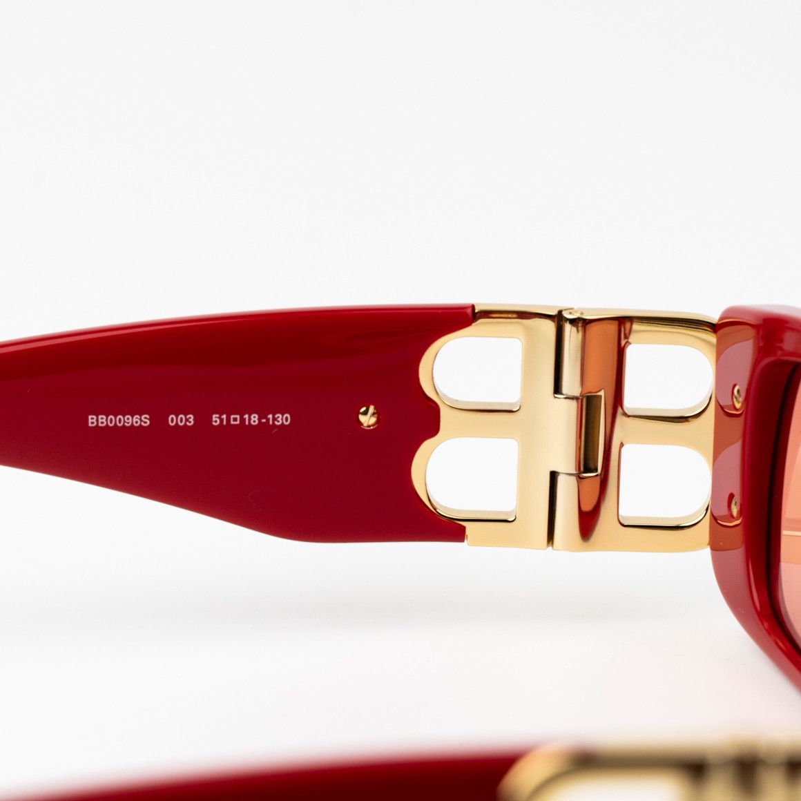 Balenciaga NEW Balenciaga BB0096S 003 Red Rectangle Unisex Sunglasses Size ONE SIZE - 10 Thumbnail