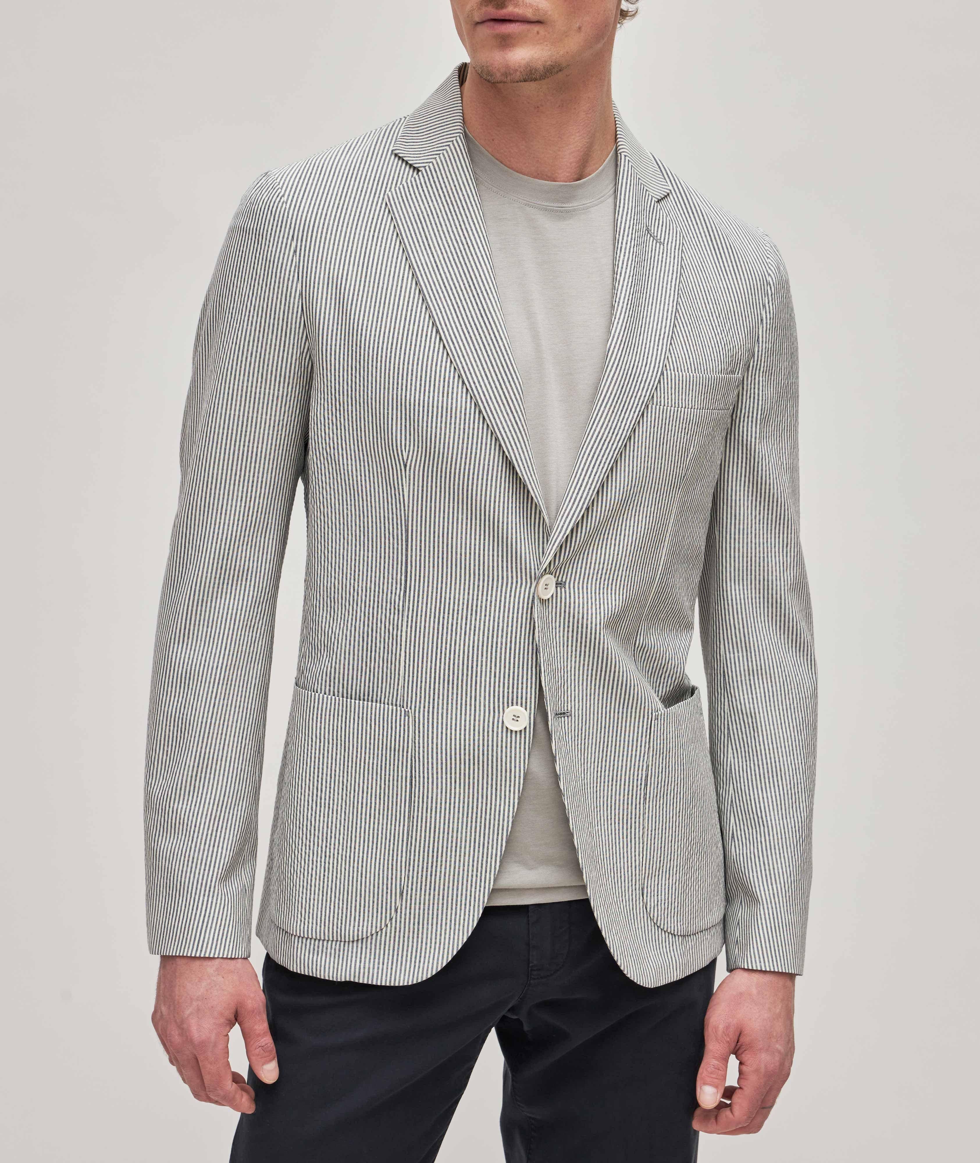 Loro Piana o1loc1c0424 FAN0086 Sweater Jacket in White/Stripe Size US XL / EU 56 / 4 - 3 Thumbnail