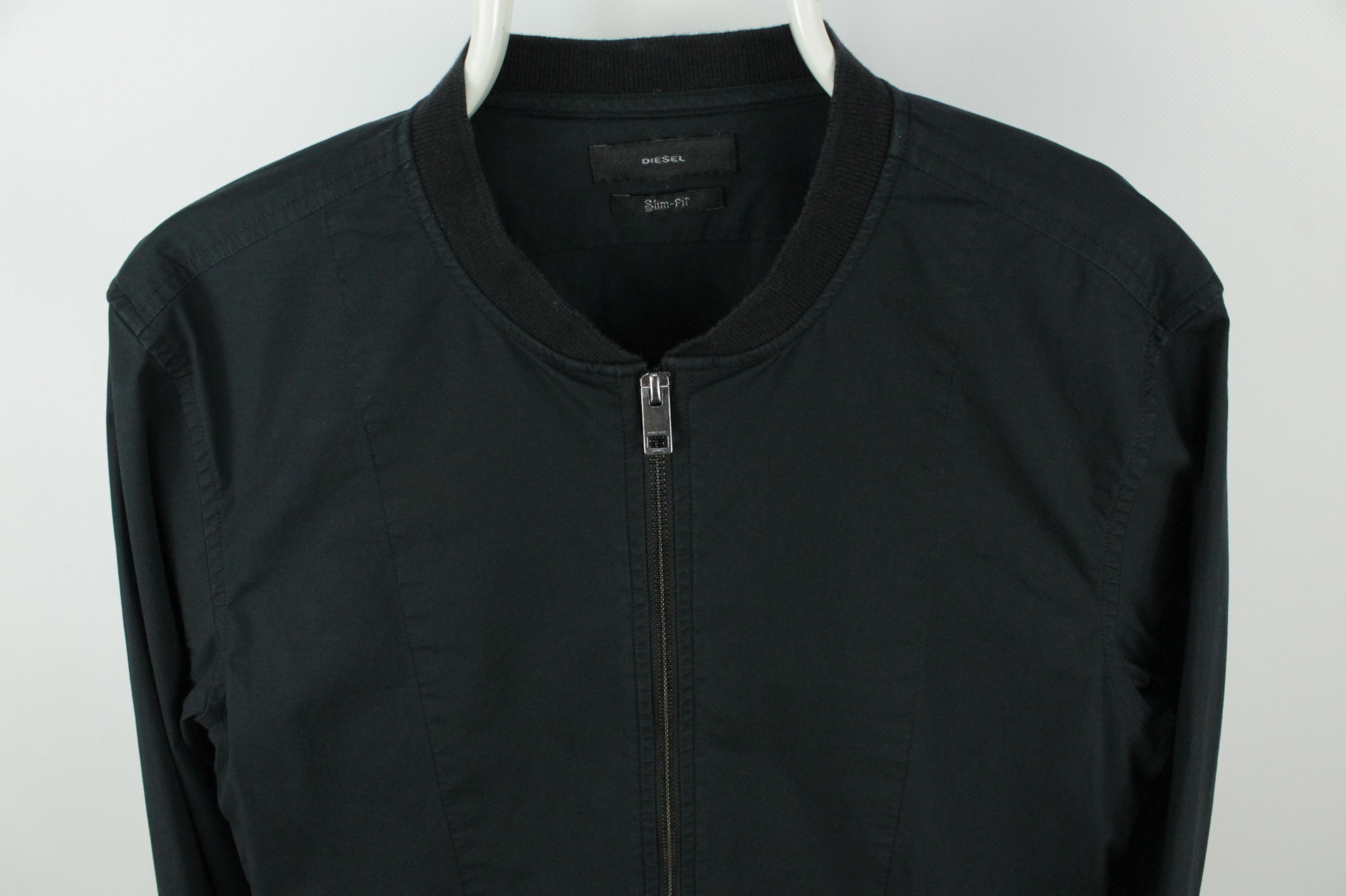 Diesel Diesel Slim Fit Full Zip Black Stretch Cotton Casual Shirt Size US L / EU 52-54 / 3 - 2 Thumbnail