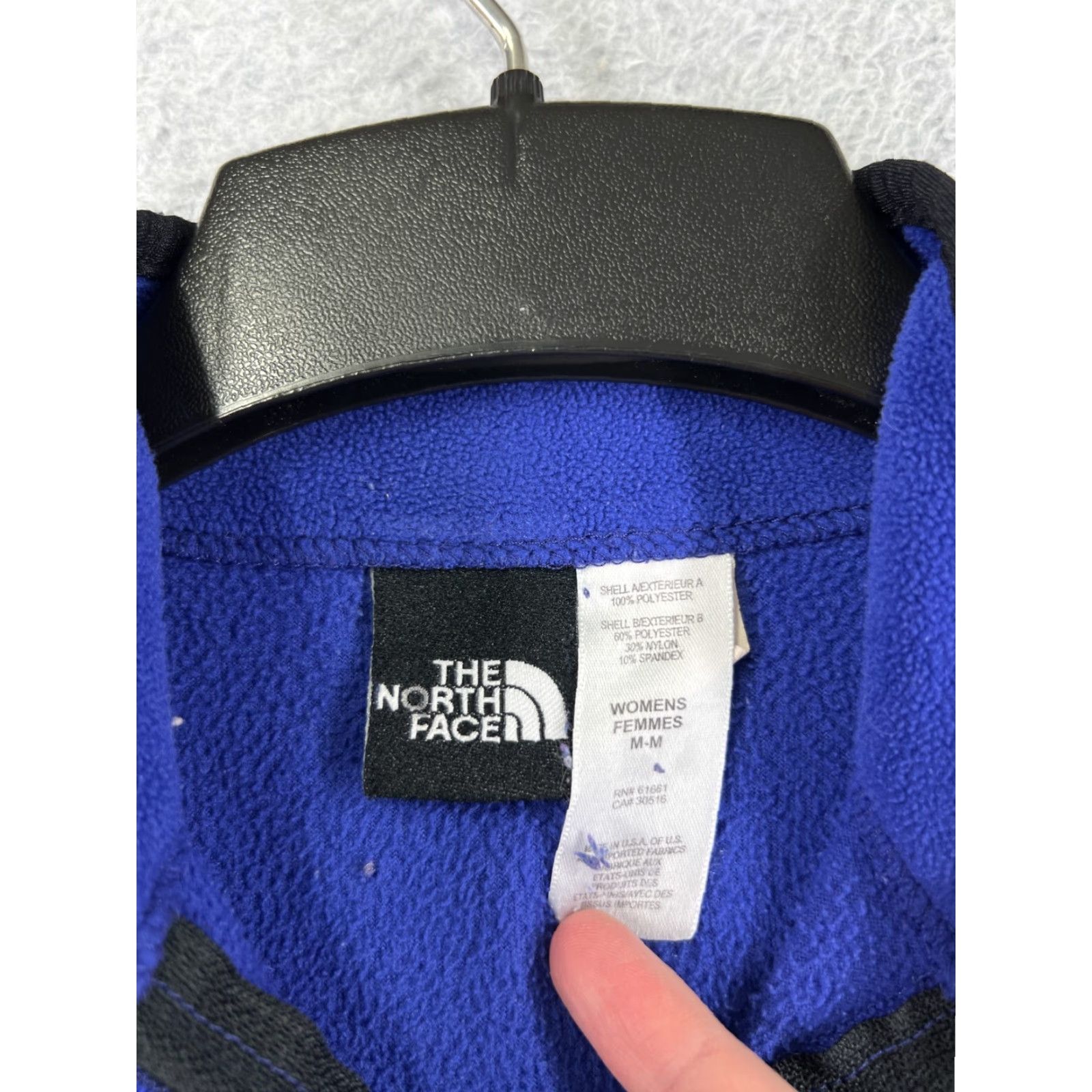 The North Face VINTAGE The North Face Sweater Women M Blue 100% Polyester Fleece Mock Neck Size M / US 6-8 / IT 42-44 - 3 Thumbnail