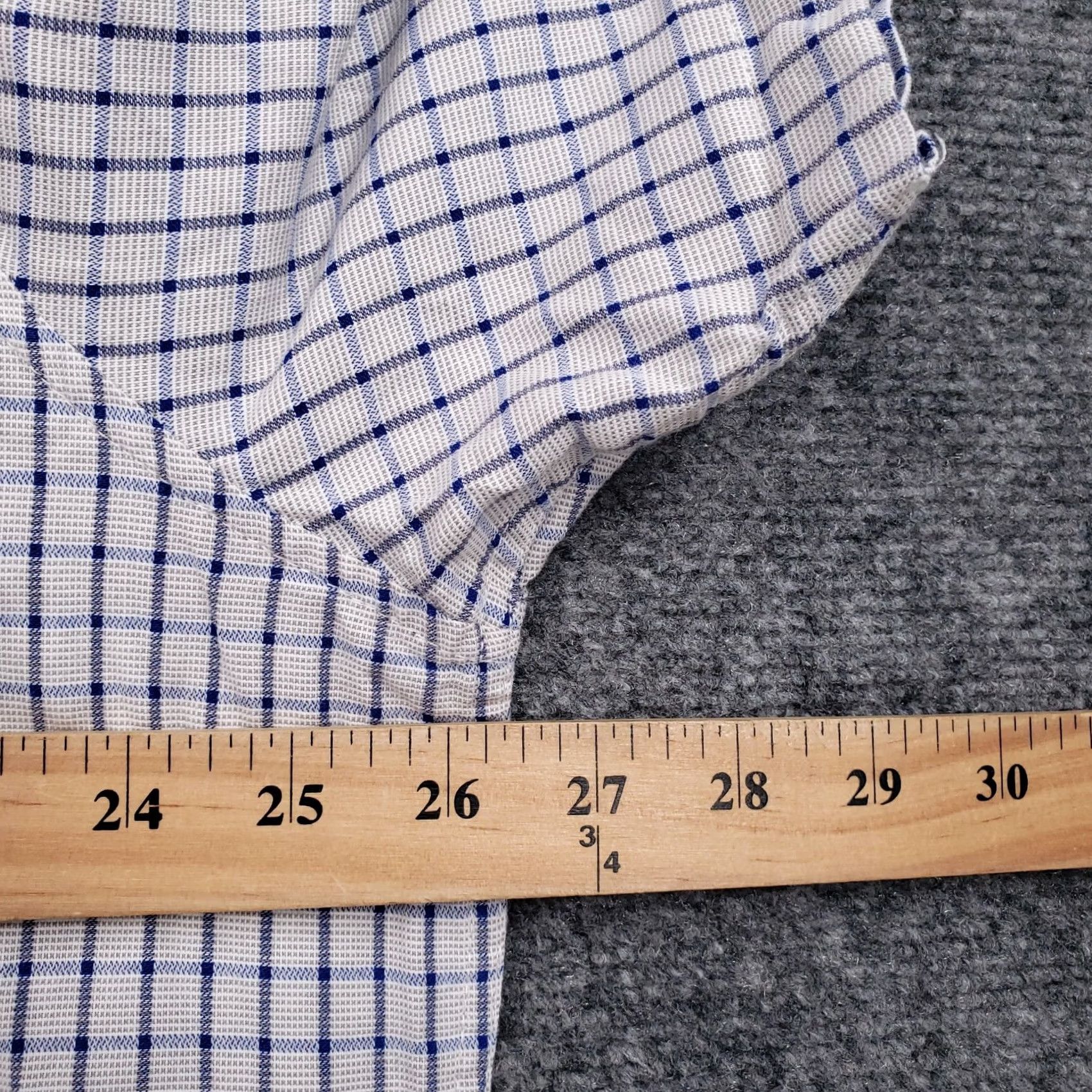 Tasso Elba Tasso Elba Shirt XL Blue Plaid Short Sleeve Button Up Extra Large Oxford Pocket Size US XL / EU 56 / 4 - 6 Thumbnail