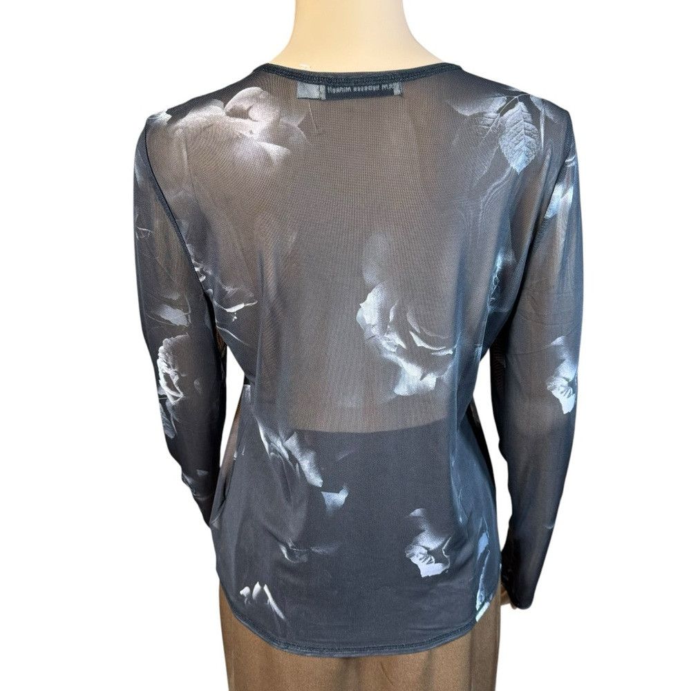 Rebecca Minkoff New RM Rebecca Minkoff Mesh Long Sleeve Floral Top Size M Size M / US 6-8 / IT 42-44 - 4 Thumbnail
