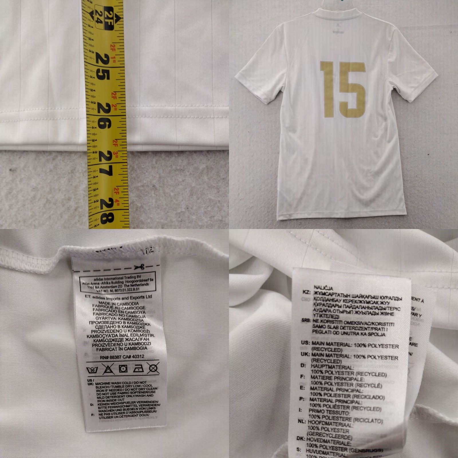 Adidas Adidas Soccer Jersey Men's Small White Climalite 15 Activewear 90s Football Mens Size US S / EU 44-46 / 1 - 8 Thumbnail