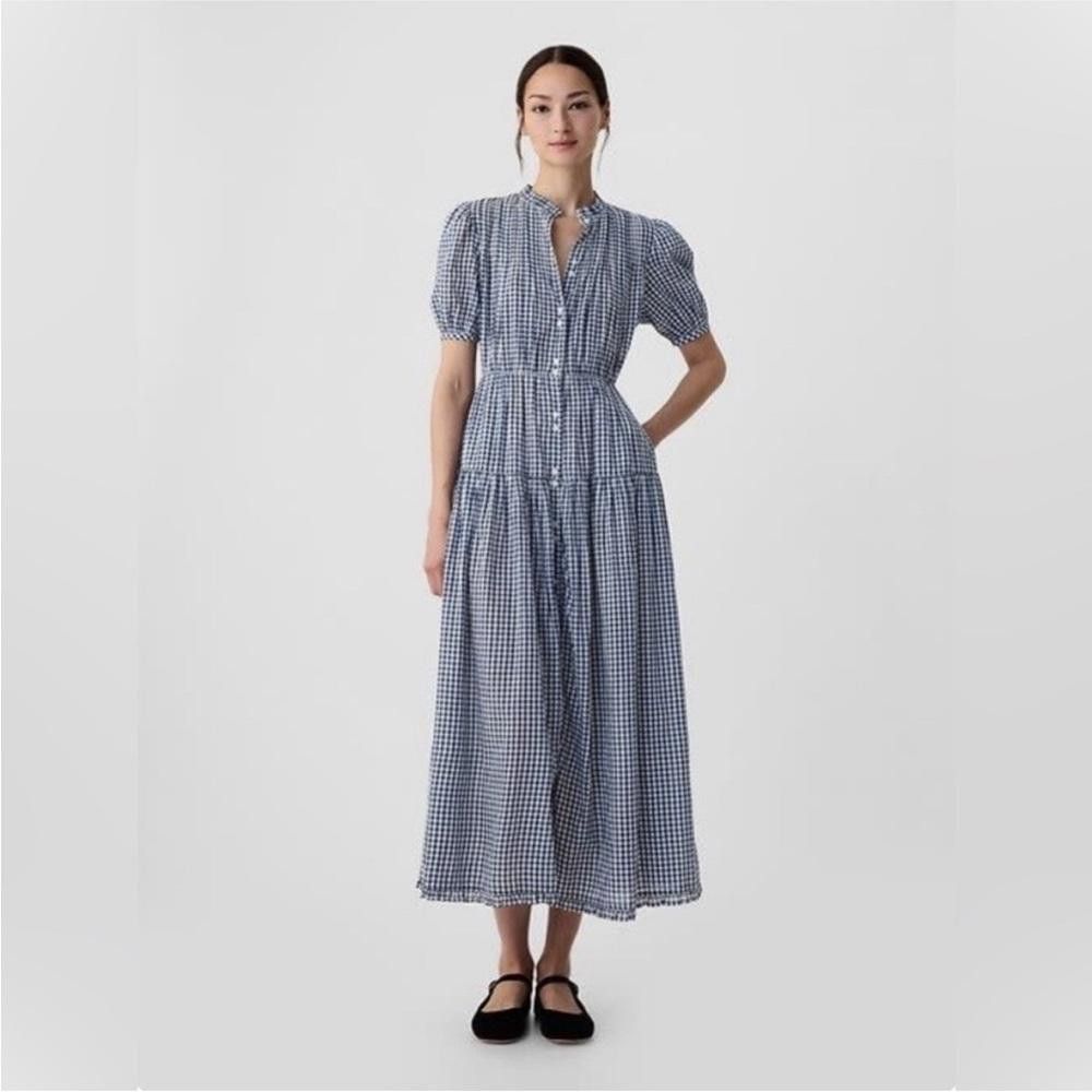 Designer NWT Gap x DÔEN blue gingham maxi dress, size XXS Size XXS / US 00 / IT 34 - 1 Thumbnail