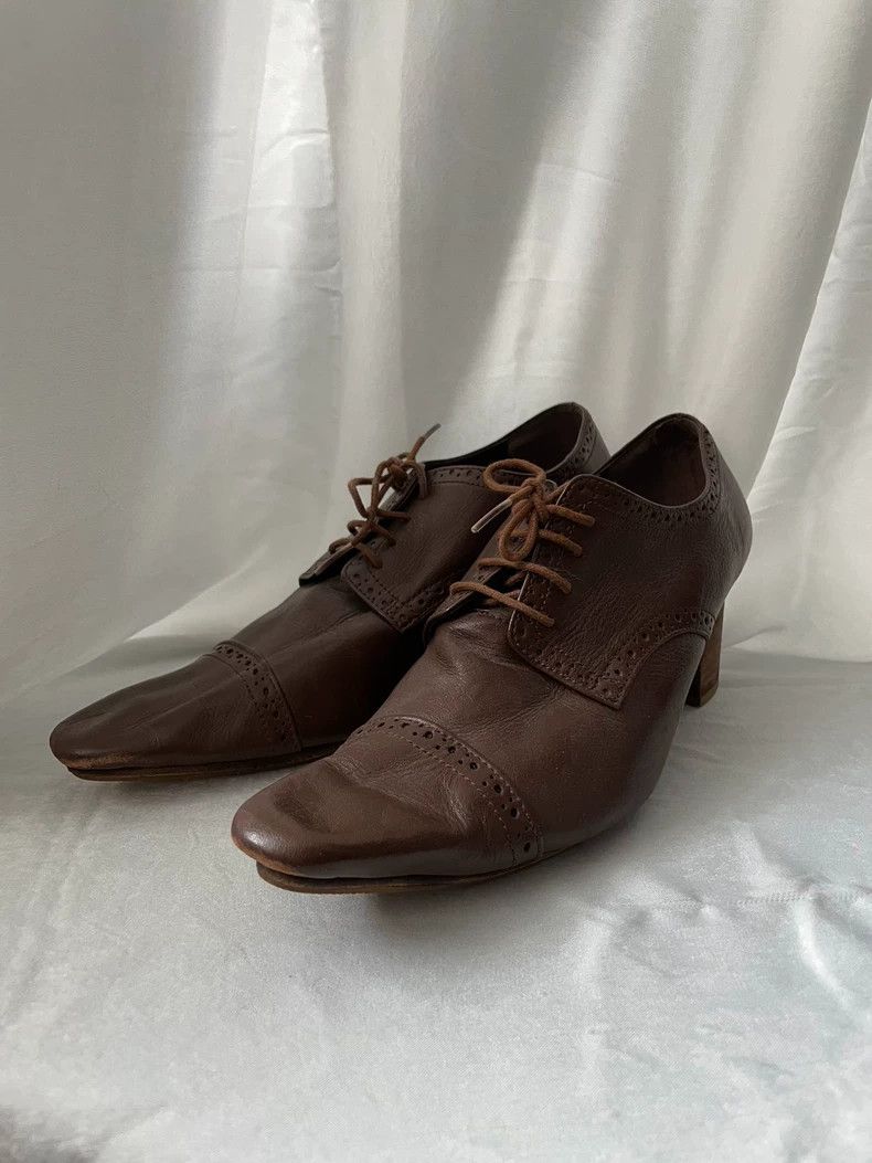 Junya Watanabe Junya Watanabe Medieval Women's Brown High Heeled Oxford Sh Size US 4.5 / IT 34.5 - 1 Thumbnail