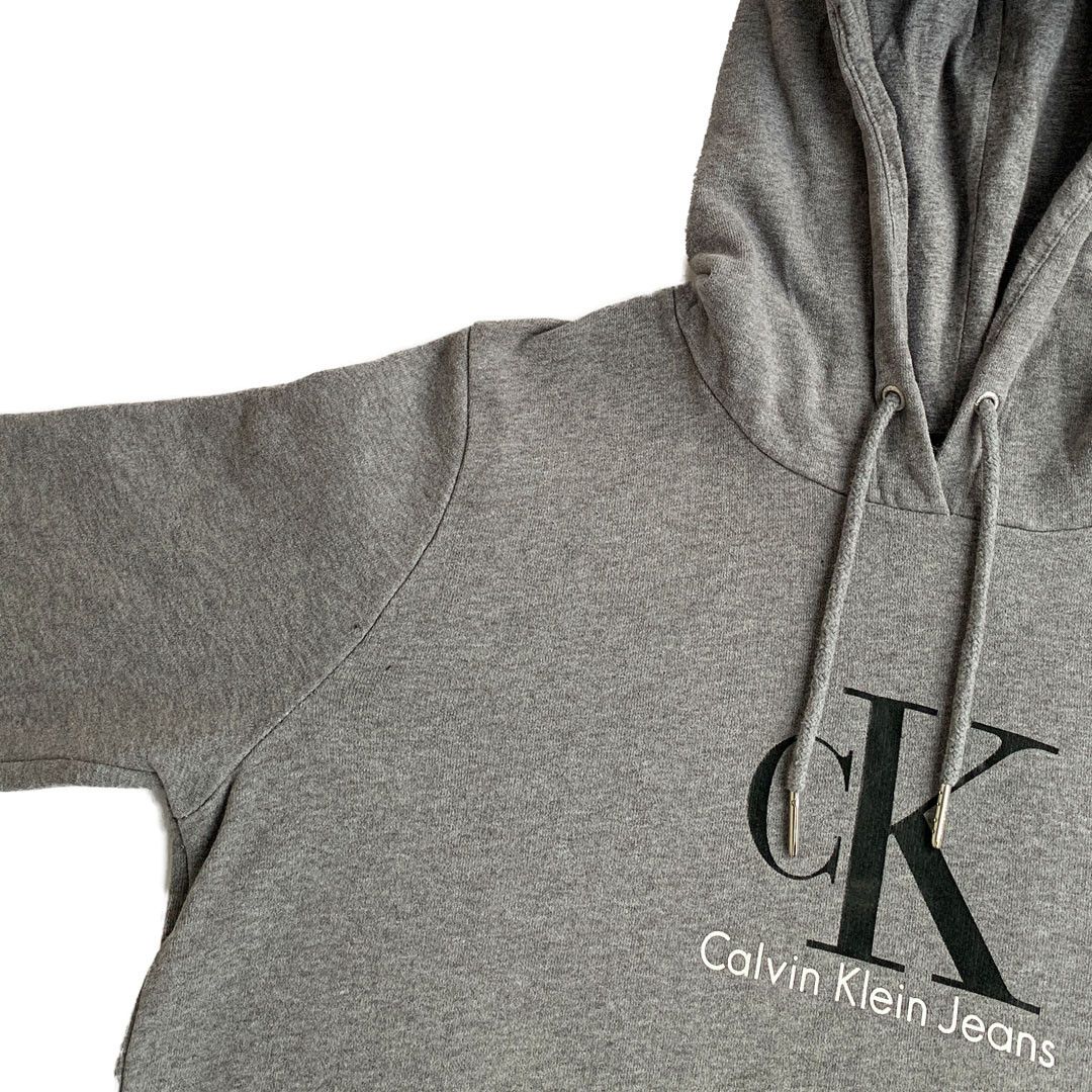 Calvin Klein Calvin Klein - Front Logo Hoodie - Grey - M (Womens) Size M / US 6-8 / IT 42-44 - 2 Thumbnail