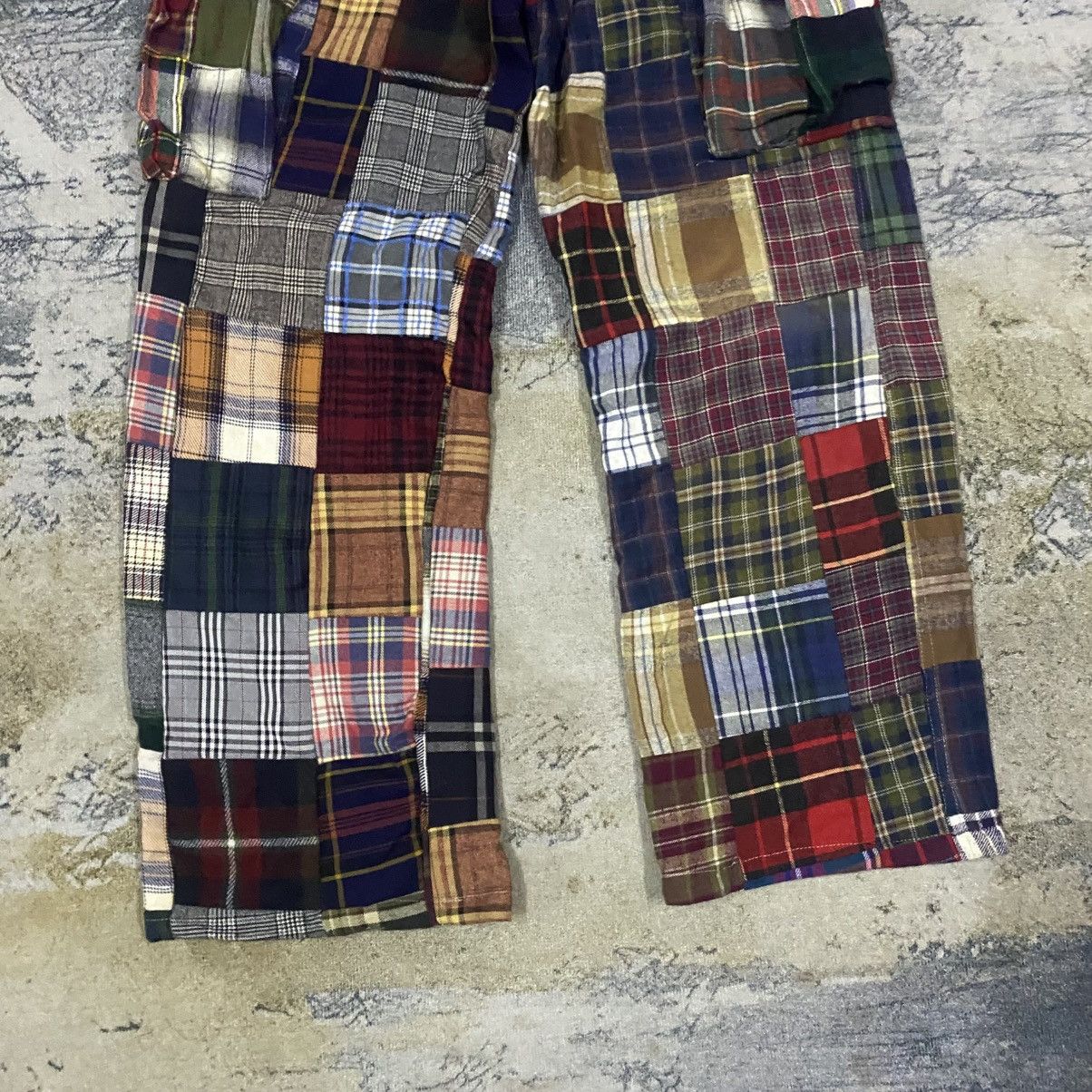 If Six Was Nine Vtg Crazy Multi Patchwork Baggy Cargo Jeans Size US 29 - 3 Thumbnail