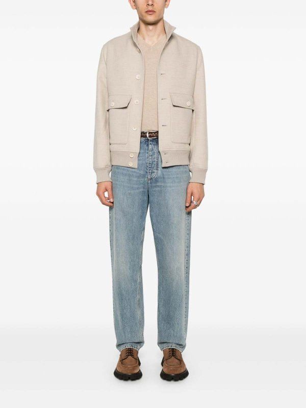 Brunello Cucinelli o1y0526 Cashmere Blend Sweater in Beige Size US M / EU 48-50 / 2 - 5 Thumbnail