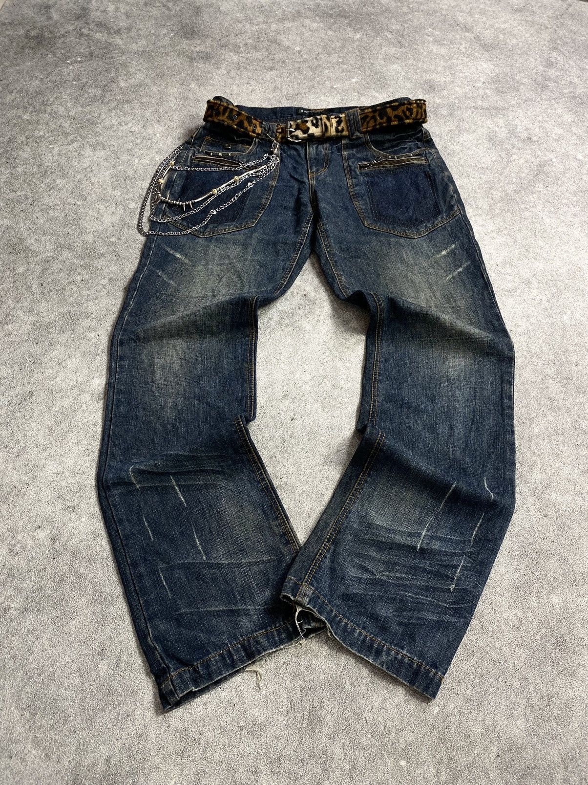 If Six Was Nine × Japanese Brand × Le Grande Bleu (L.G.B.) In The Attic Invisible Pocket Strom Washed pant Size US 33 - 1 Thumbnail