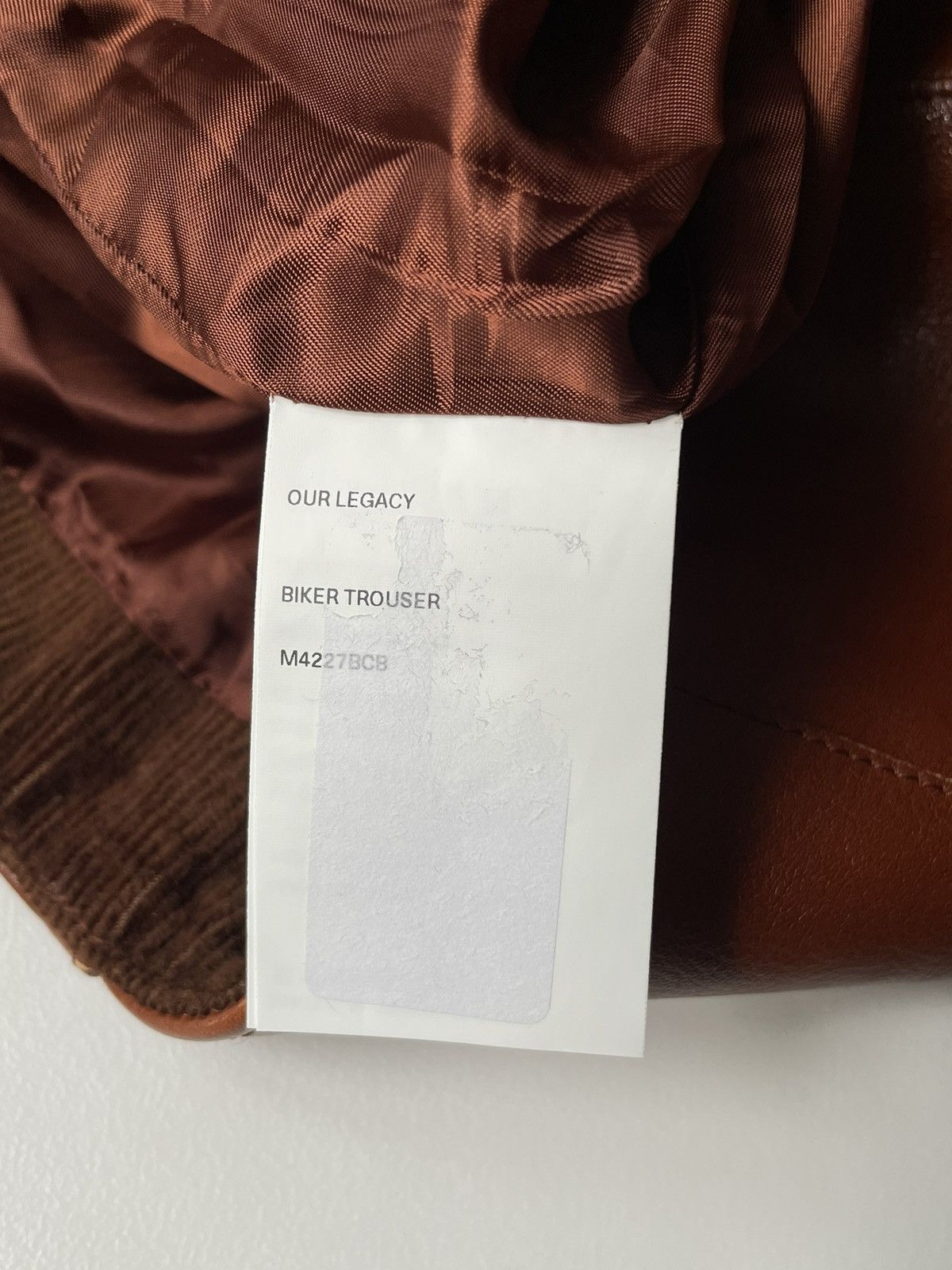 Our Legacy Cognac Leather ‘Biker’ Trousers Size US 30 / EU 46 - 10 Thumbnail