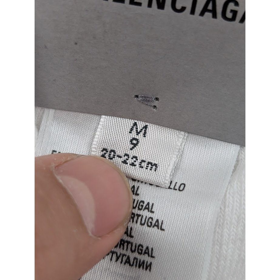 Balenciaga o1rshd1 Size: M / Tennis Cotton Socks in White/Orange Size ONE SIZE - 9 Thumbnail