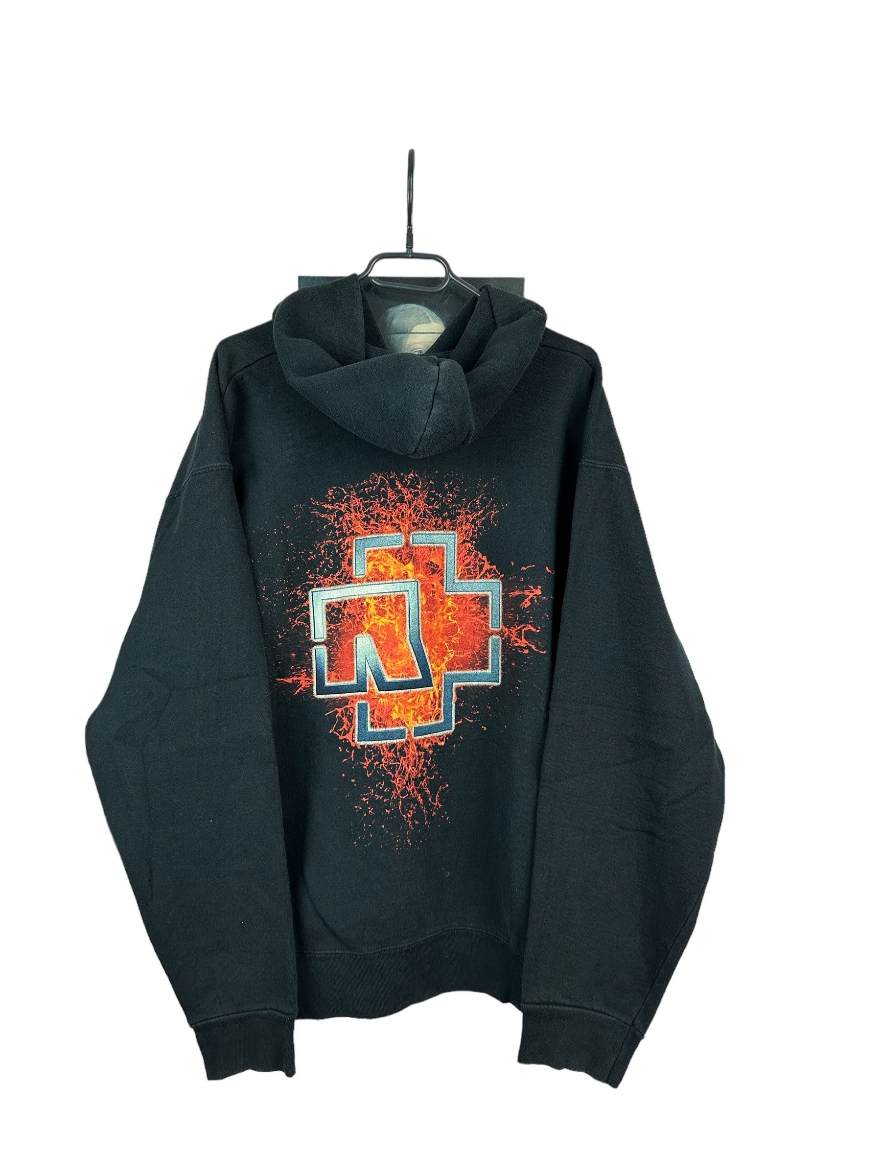 Band Tees × Vintage Vintage 2000's Rammstein Big Logo Hoodie Fire Rare Jacket Size US XL / EU 56 / 4 - 1 Thumbnail