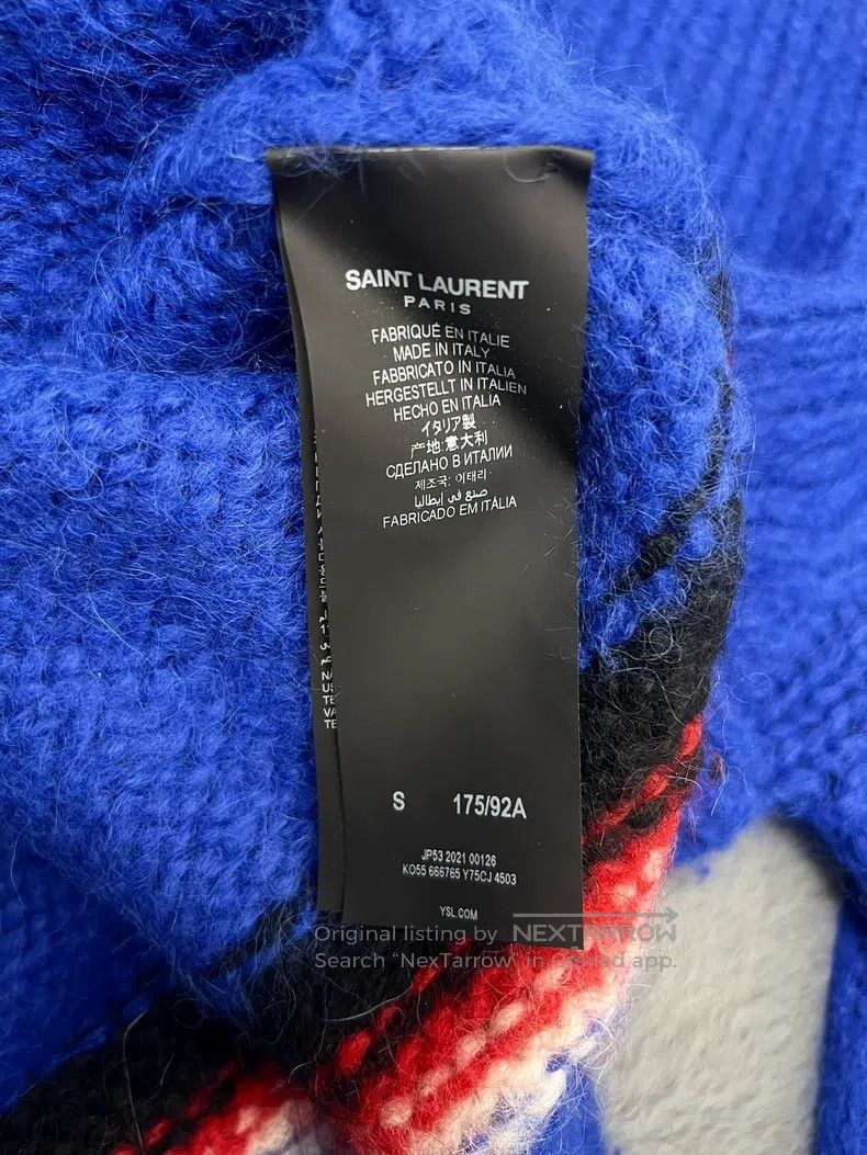 Saint Laurent Paris Saint Laurent Paris Klein Blue Alpaca Wool Sweater Size US S / EU 44-46 / 1 - 5 Thumbnail