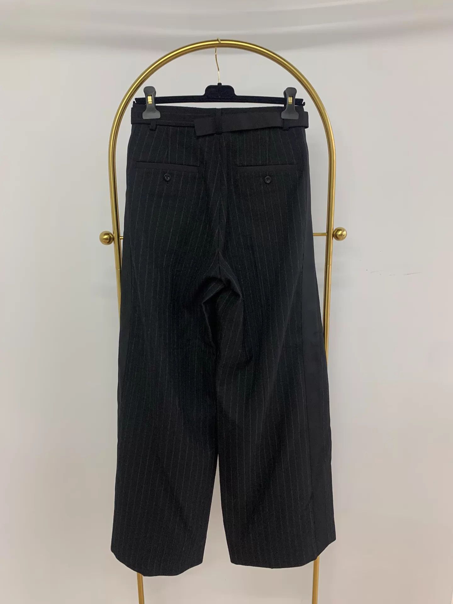 Sacai Sacai Drawstring Striped Wide-Leg Pants Size 1 New Size US 30 / EU 46 - 3 Thumbnail