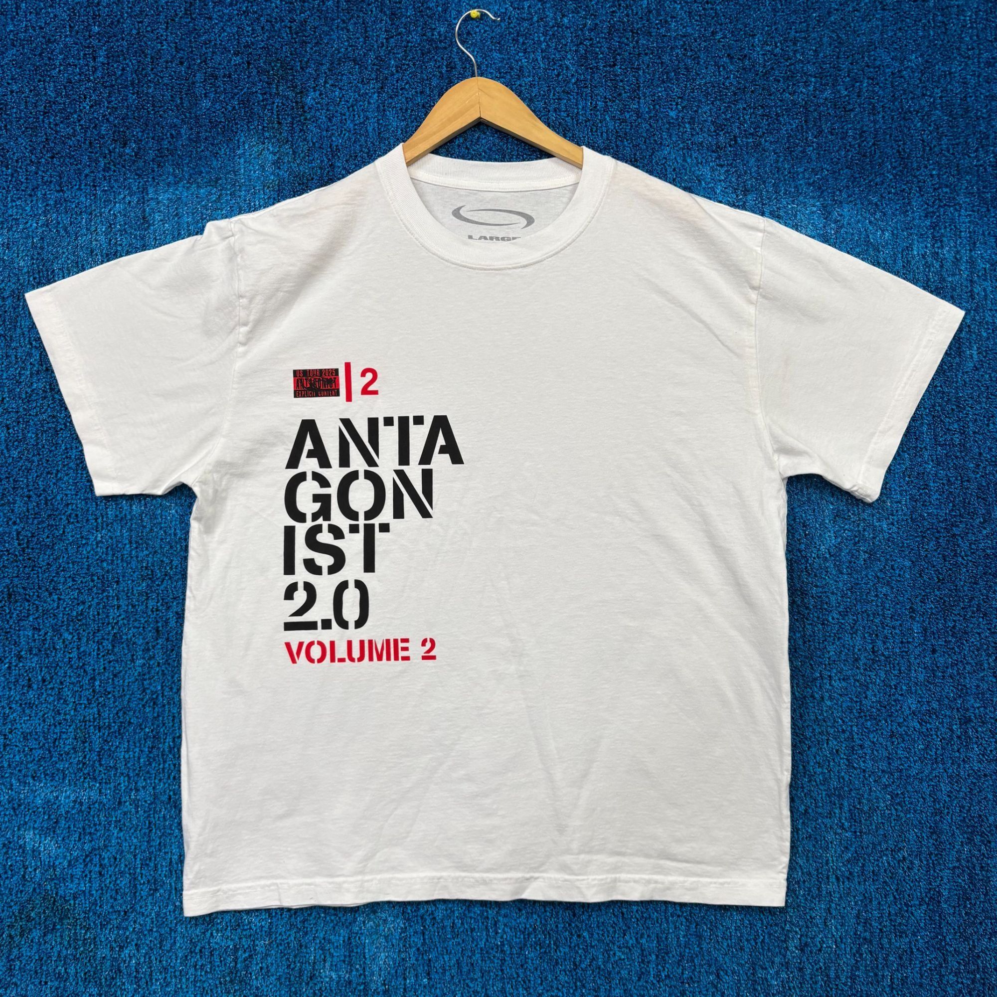 Playboi Carti Playboi Carti Antagonist 2.0 Merch T-Shirt in White 