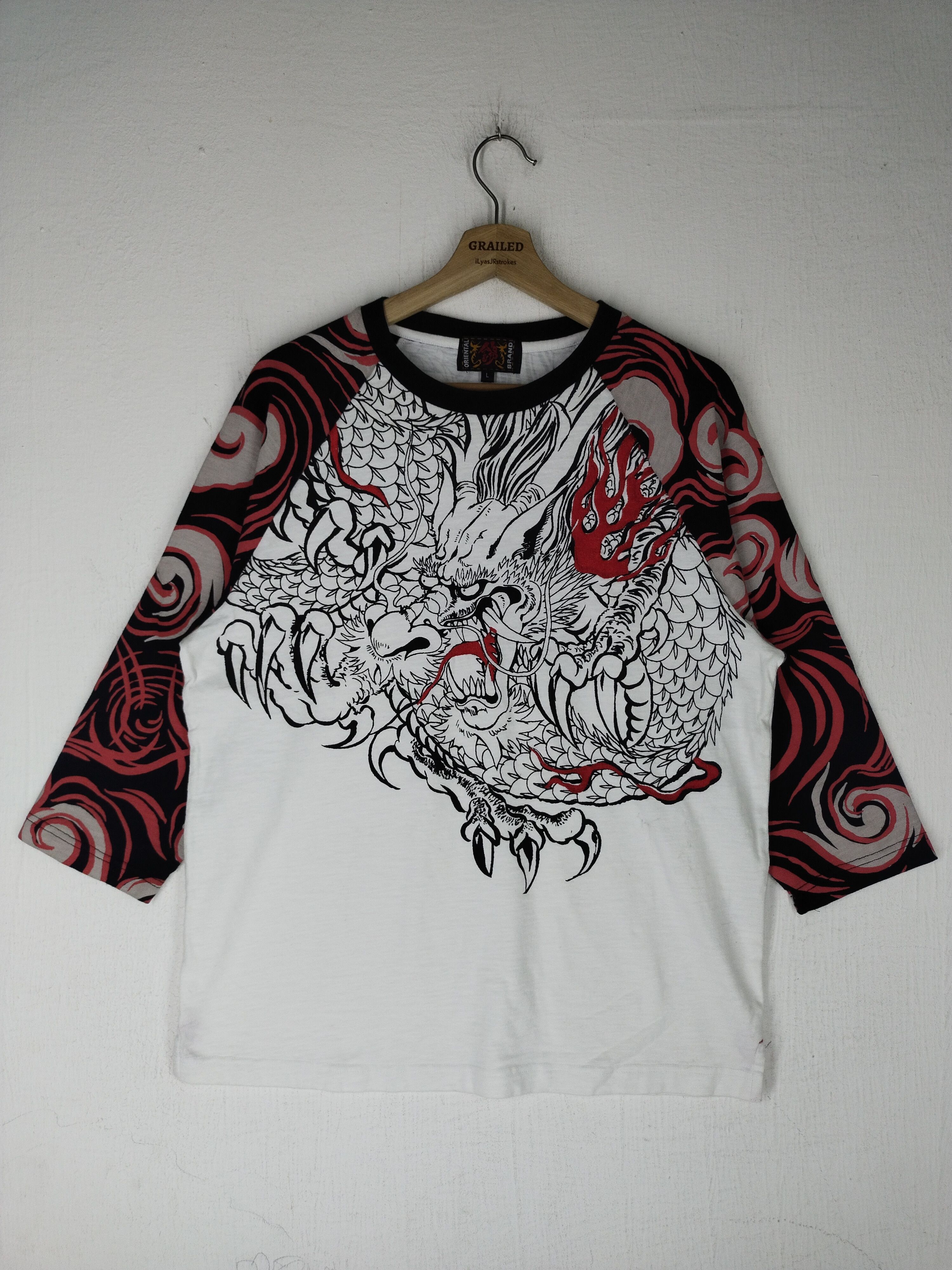 Karakuri Tamashii Vintage Sukajan Dragon Design Rare Tee Size US M / EU 48-50 / 2 - 1 Thumbnail