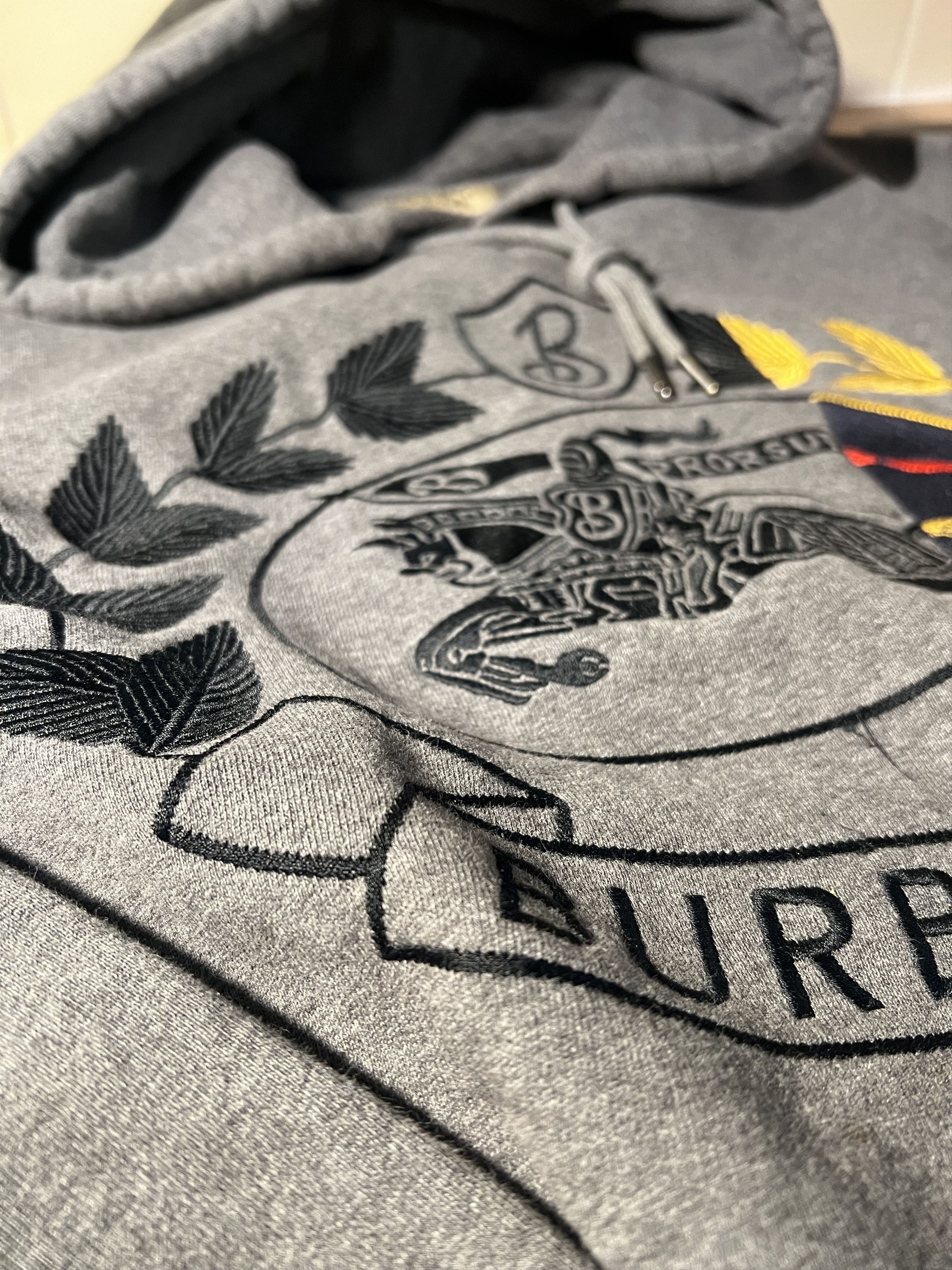 Burberry Burberry Logo Embroidered Mélange Fleece Back Cotton Size US XS / EU 42 / 0 - 4 Thumbnail