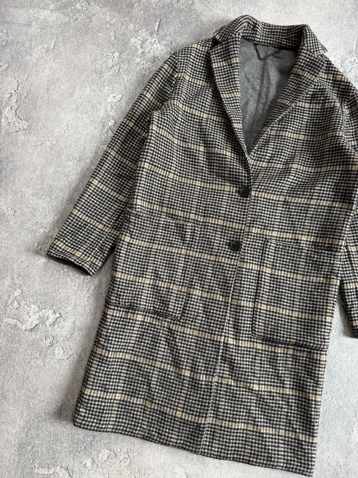 Allsaints Allsaints XS Anya Aurora Coat 🧥 Chekered wool long jacket Size US XS / EU 42 / 0 - 9 Thumbnail