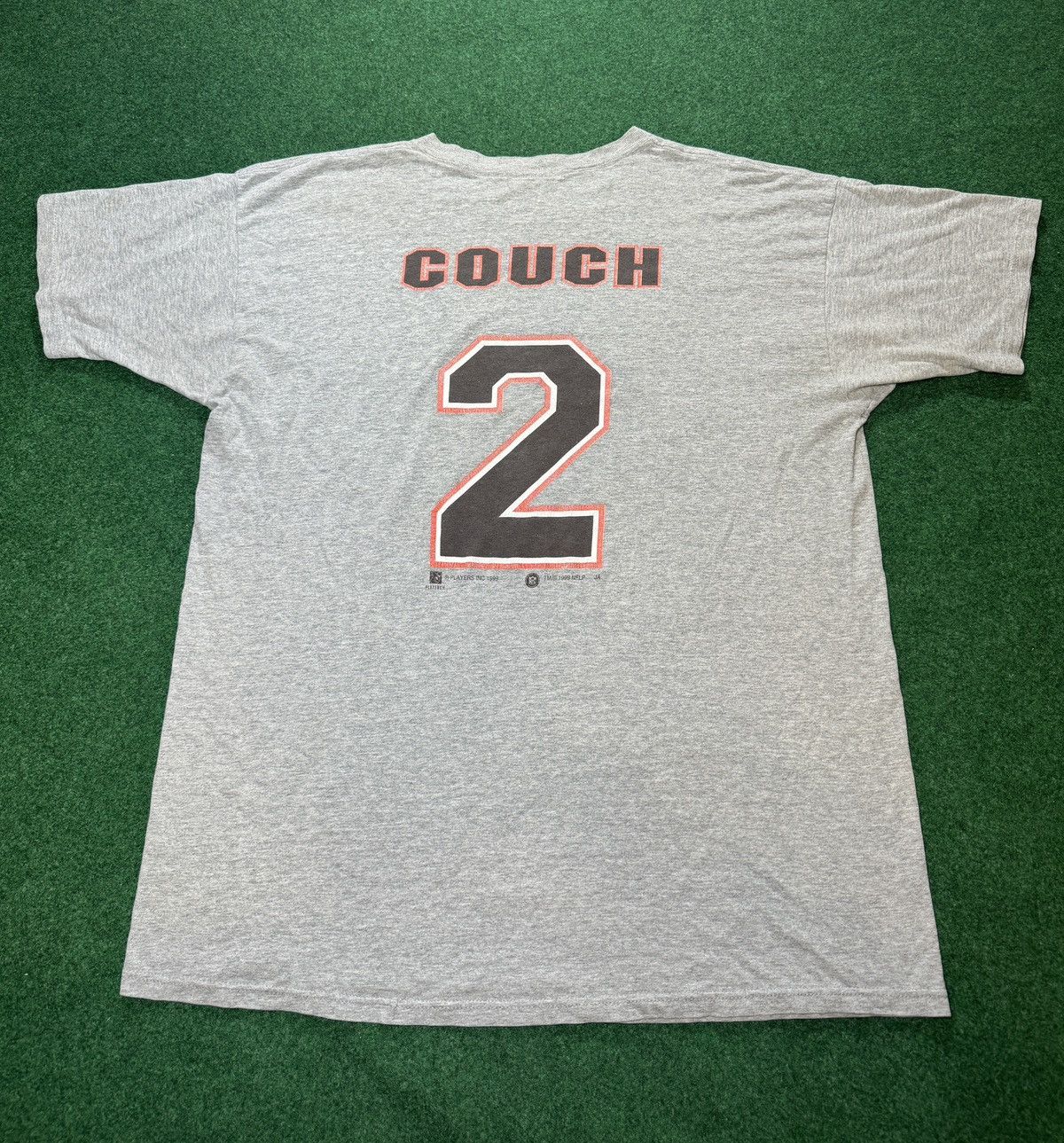 NFL × Nutmeg × Vintage Vintage 90s Cleveland Browns 1999 Tim Couch #2 NFL T Shirt Size US XXL / EU 58 / 5 - 3 Thumbnail