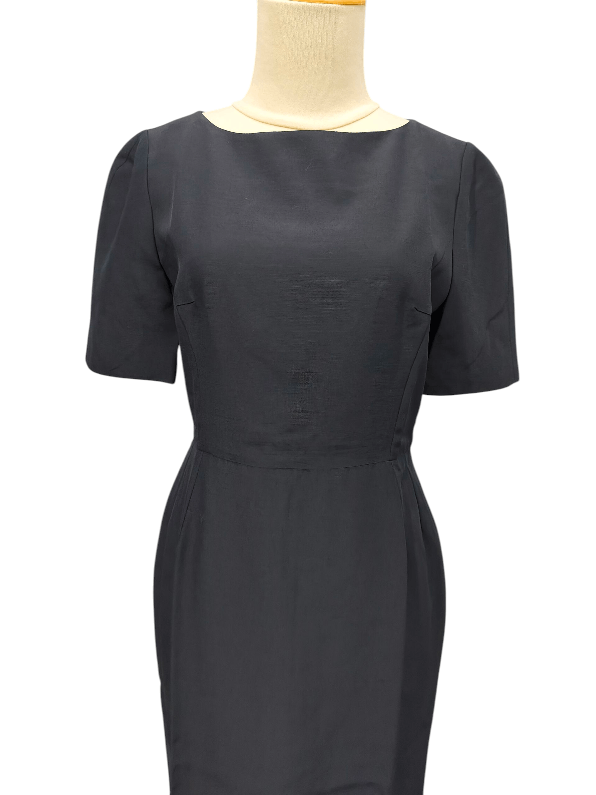 Nina Ricci 80s Nina Ricci Paris- Archive Structured Midi Dress Size S / US 4 / IT 40 - 2 Thumbnail