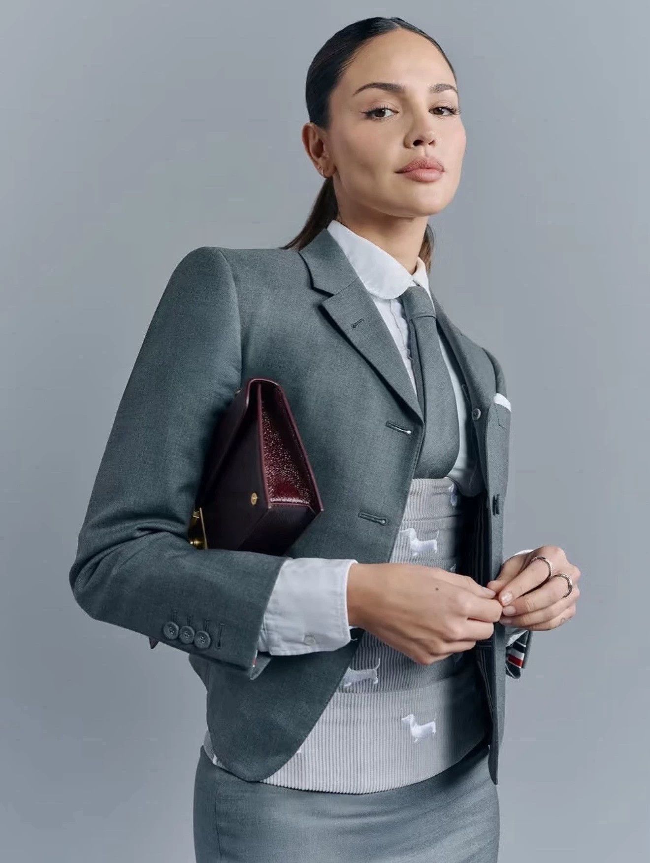 Thom Browne Thom Browne Women's Classic Mid Gray Wool Blazer Size40 Size S / US 4 / IT 40 - 8 Thumbnail