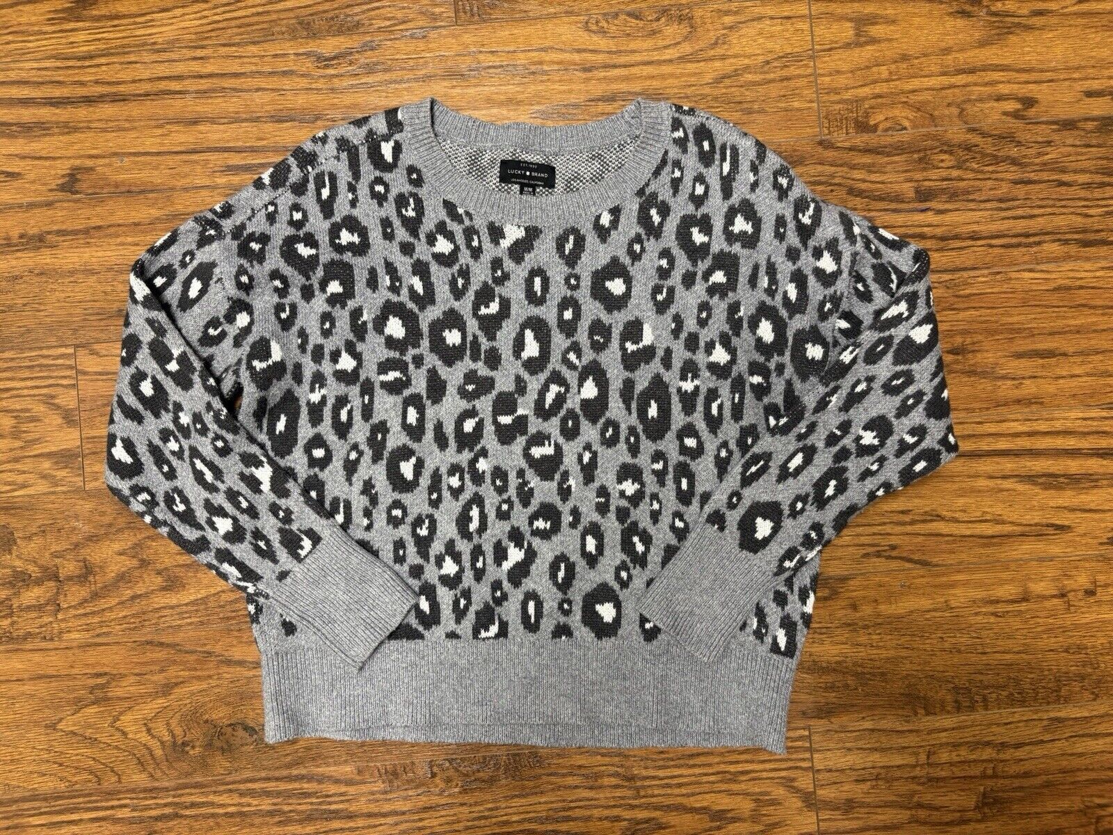 Lucky Brand Lucky Brand Gray Leopard Print Sweater Medium Size M / US 6-8 / IT 42-44 - 2 Thumbnail