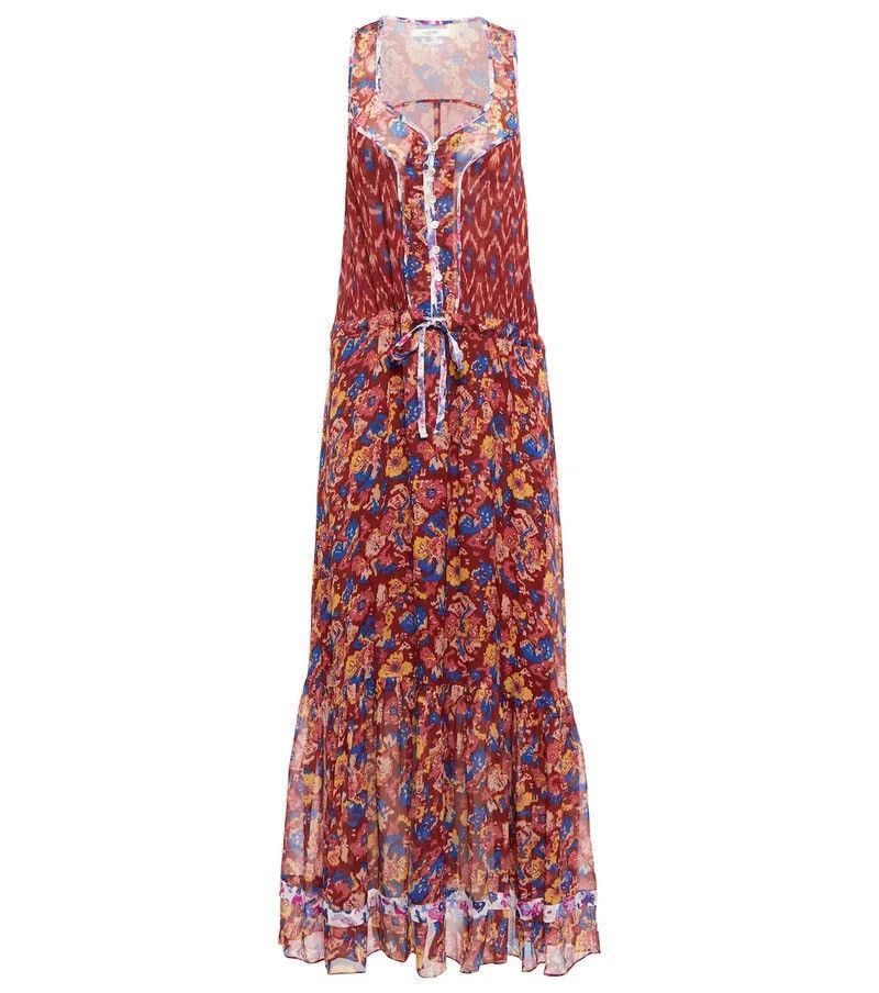 Isabel Marant × Isabel Marant Etoile Isabel Marant Etoile Randia Floral Chiffon Midi Dress EU36 Size XS / US 0-2 / IT 36-38 - 4 Thumbnail