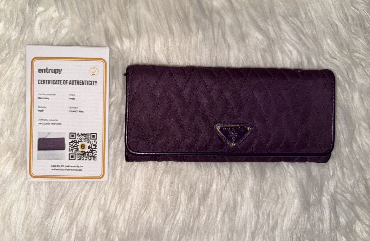Prada Prada Purple Quilted Nylon Wallet Size ONE SIZE - 11 Thumbnail