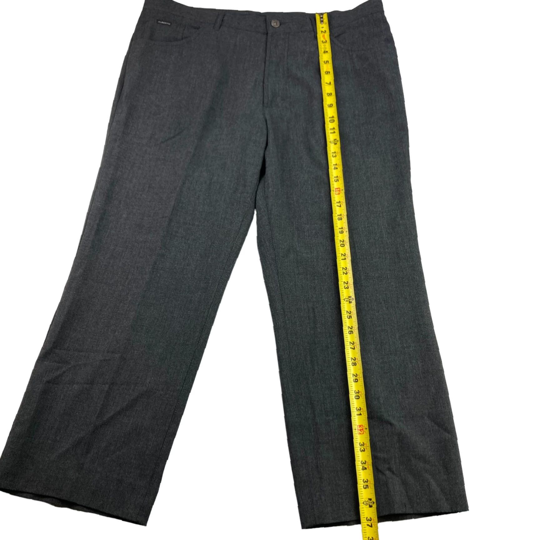 Vintage ALBERTO Men’s Dress Pants Flat Front Comfort Fit Dark Gray 38x26 Regular Waist 38 Inseam 26 Pants Mens Dress Pants Gray Flat Front Comfort Fit 38x26 Size US 38 / EU 54 - 6 Thumbnail