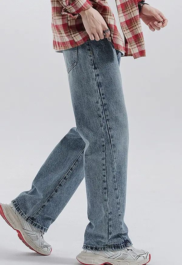 Japanese Brand Street Straight Loose Washed Vintage Ripped Jeans Size US 32 / EU 48 - 4 Thumbnail