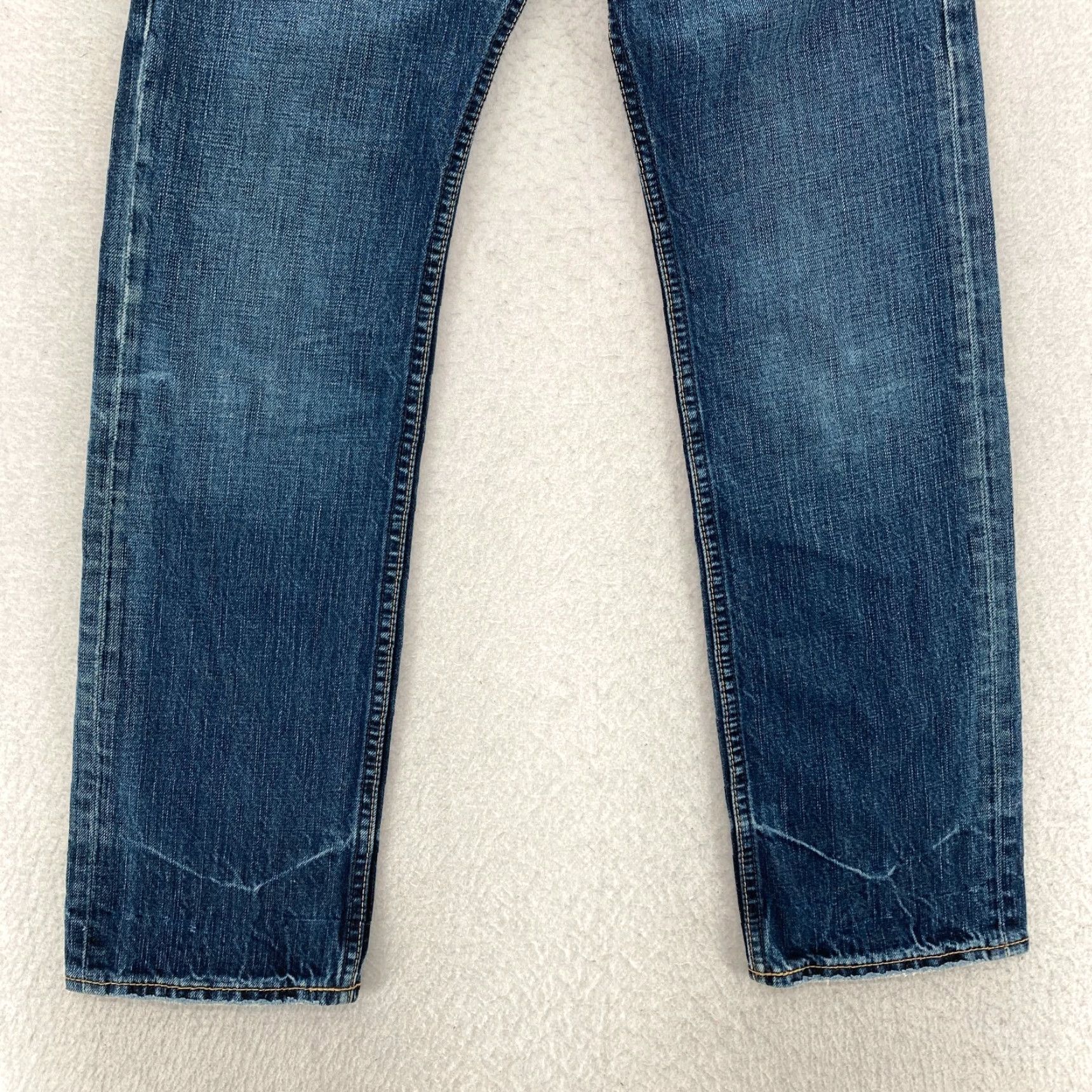 American Eagle Outfitters American Eagle Outfitters Jeans Mens 26x28 Straight Leg Dark Wash Blue Denim Distressed Regular Rise Low 8-10in 5-Pocket Denim Size US 26 / EU 42 - 3 Thumbnail