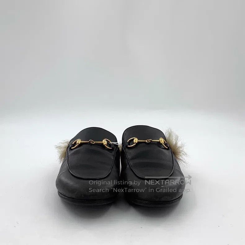 Gucci Gucci Black round toe leather horse buckle casual flat wra Size US 7.5 / IT 37.5 - 3 Thumbnail
