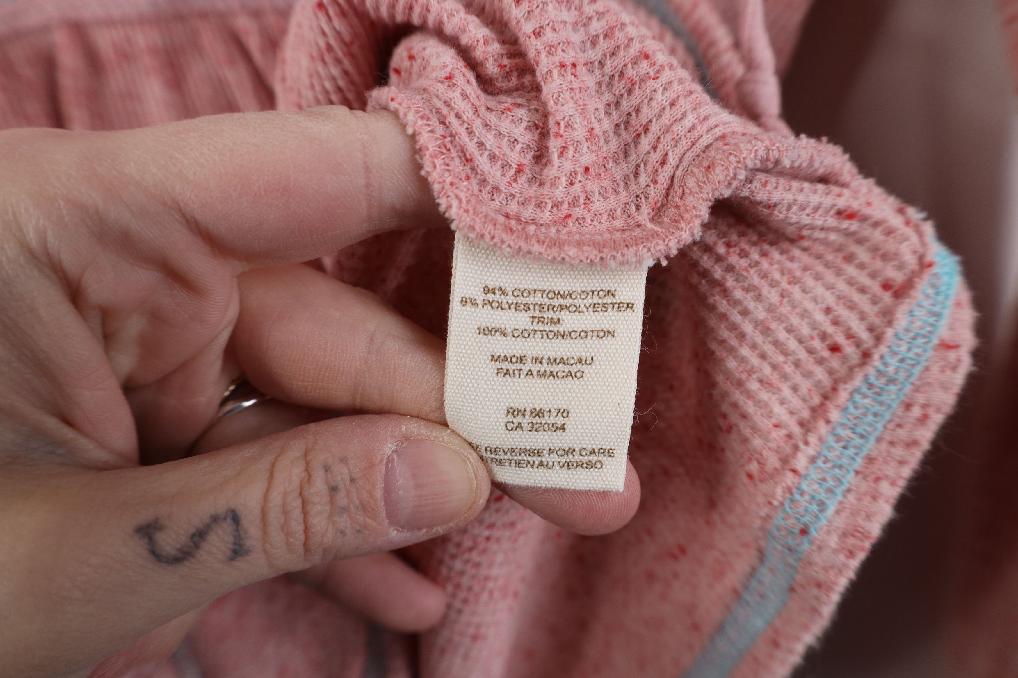 Free People Free People Babydoll Bella Thermal Waffle Knit Hoodie Size M / US 6-8 / IT 42-44 - 9 Thumbnail