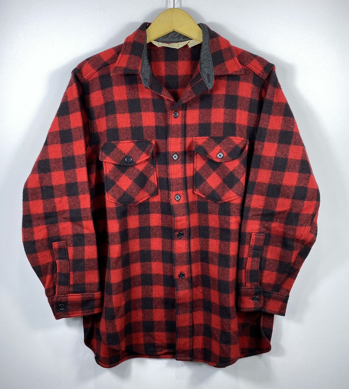 L.L. Bean × Vintage Vintage 60’s LL Bean Wool Flannel Shirt Size US L / EU 52-54 / 3 - 1 Thumbnail