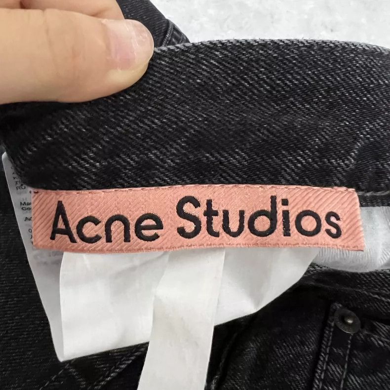 Acne Studios Acne Studios Black washed wide-leg jeans Size US 30 / EU 46 - 5 Thumbnail