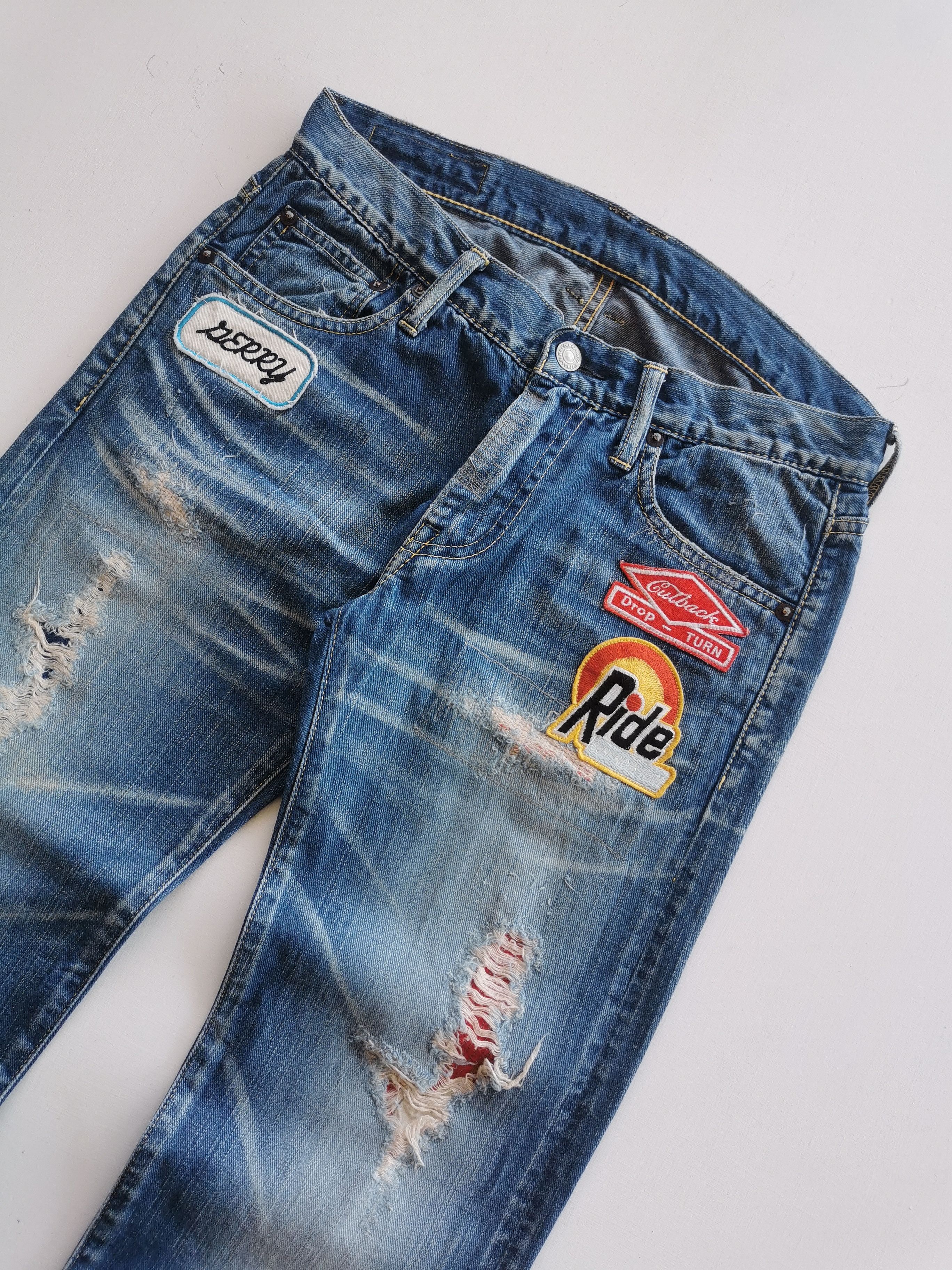 TMT T.M.T Japan Distressed Jeans Patches Style Kapital - 30'x28' Size US 30 / EU 46 - 6 Thumbnail