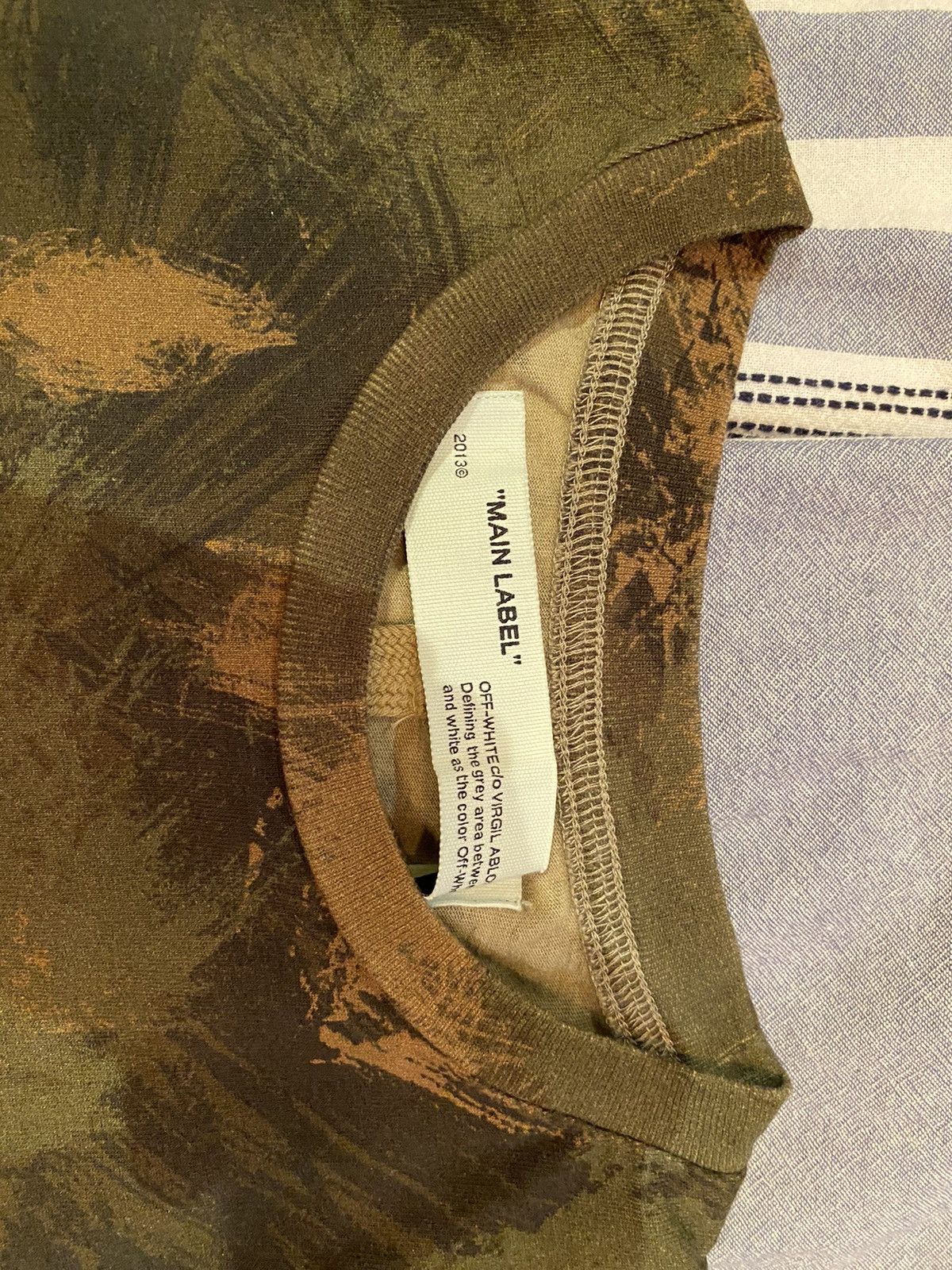 Off-White Off-White Khaki Paintbrush Camo Oversized T-Shirt Size US S / EU 44-46 / 1 - 5 Thumbnail