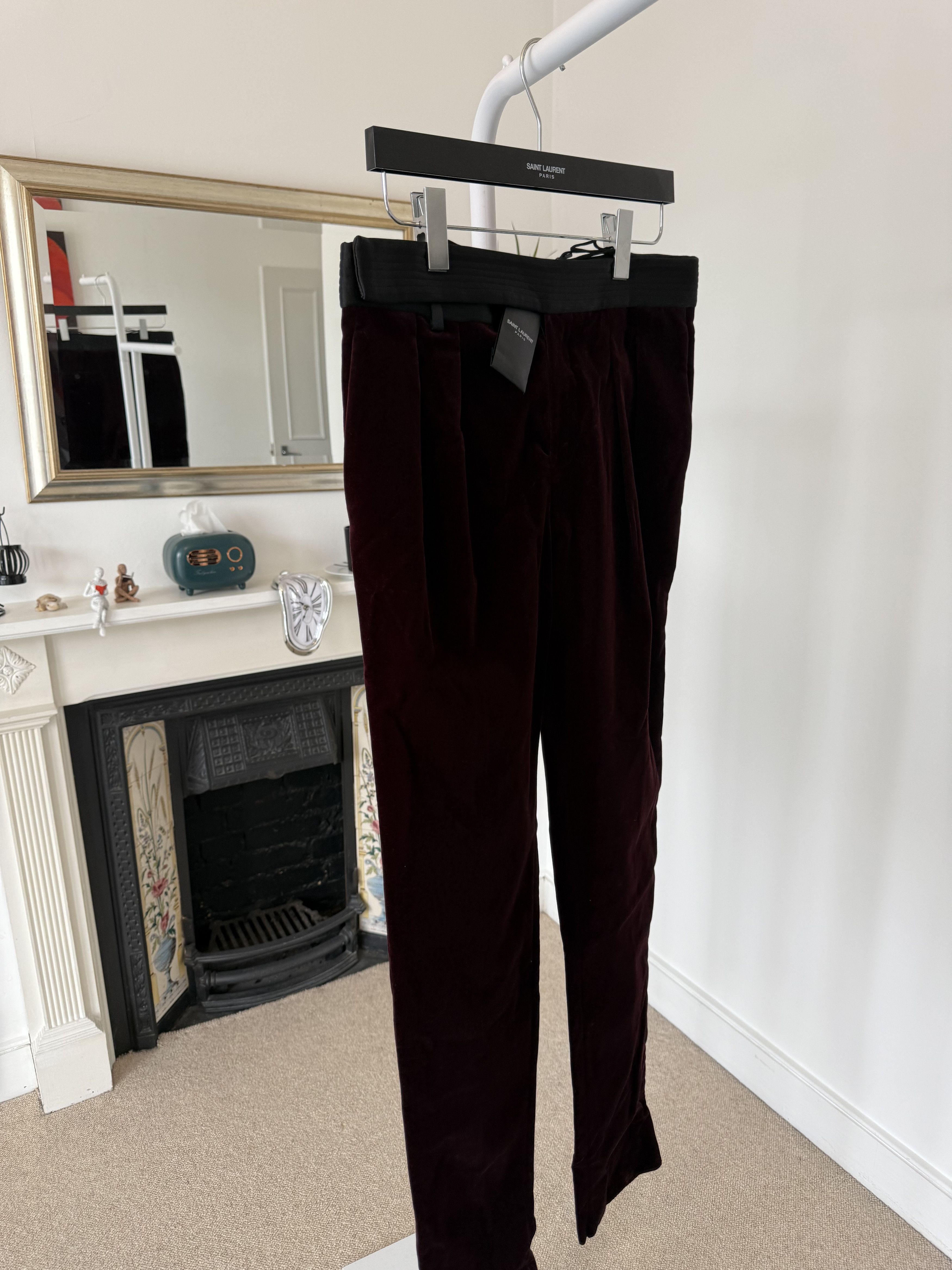 Saint Laurent Paris FW22' Saint Laurent Carrot-fit Velvet Pants Size US 30 / EU 46 - 7 Thumbnail
