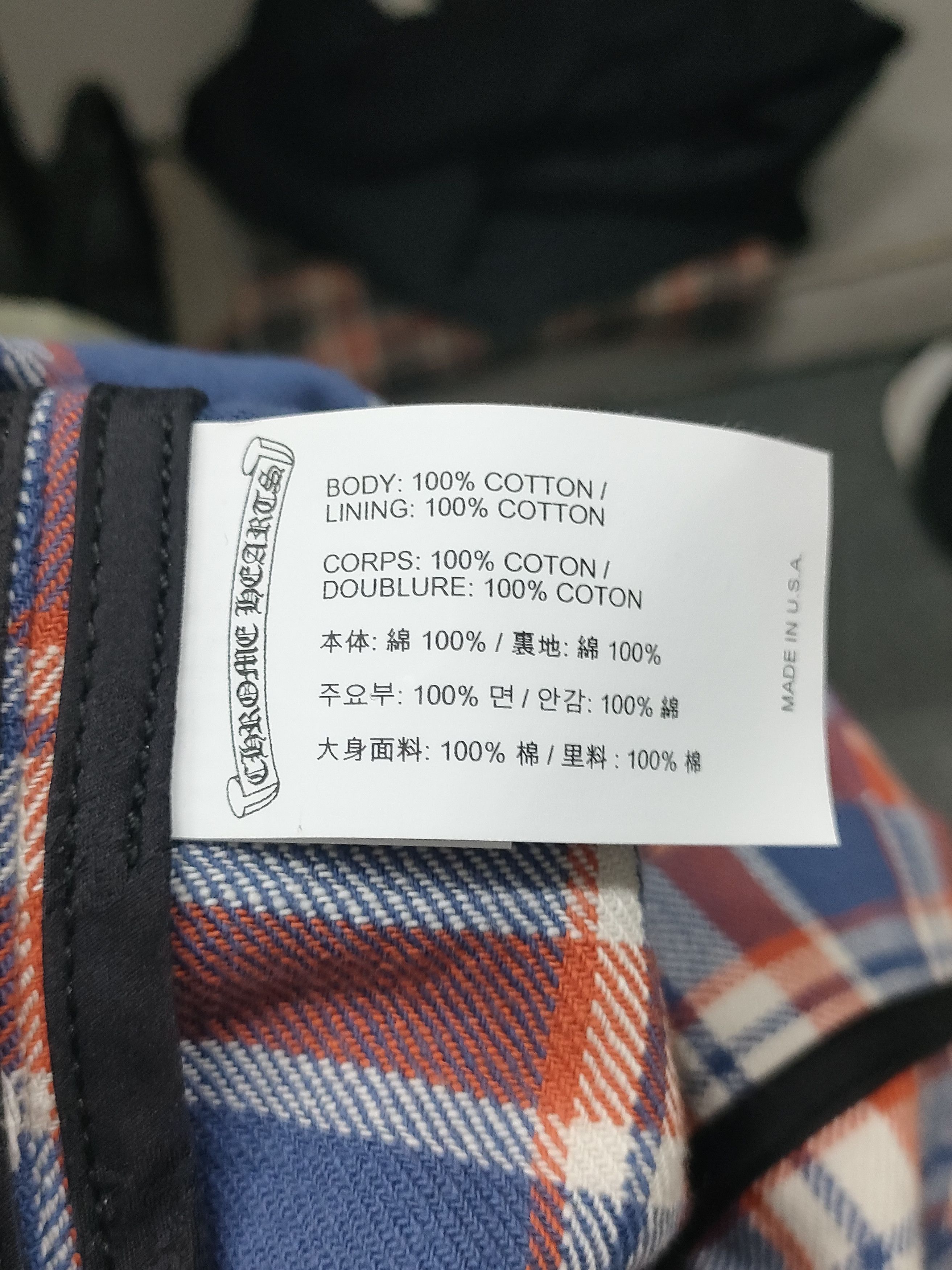 Chrome Hearts Chrome Hearts Blue & Red Plaid Cropped Flannel Shirt Jacket Size US S / EU 44-46 / 1 - 7 Thumbnail